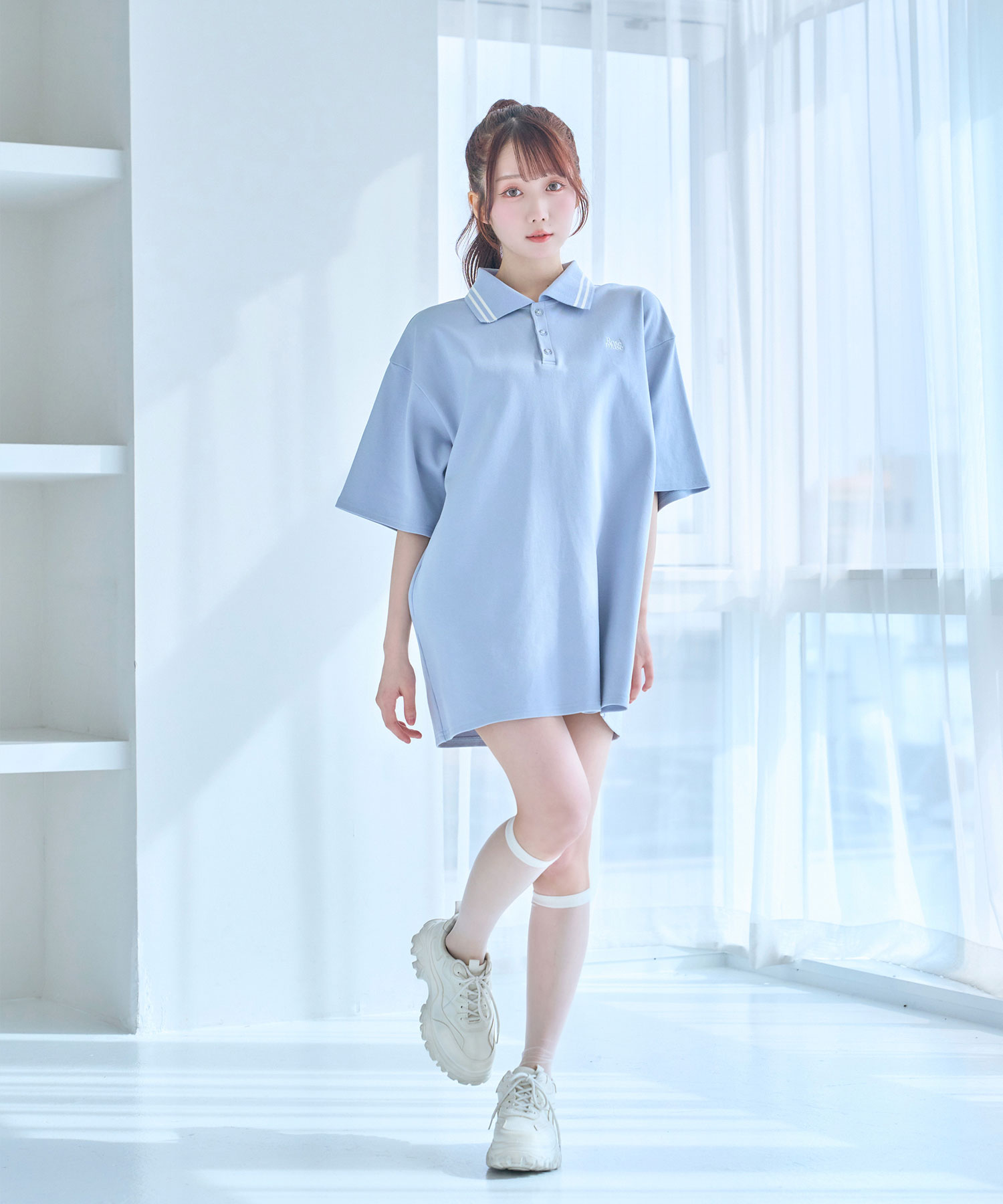 logo embroidery polo shirt – BUNNY APARTMENT