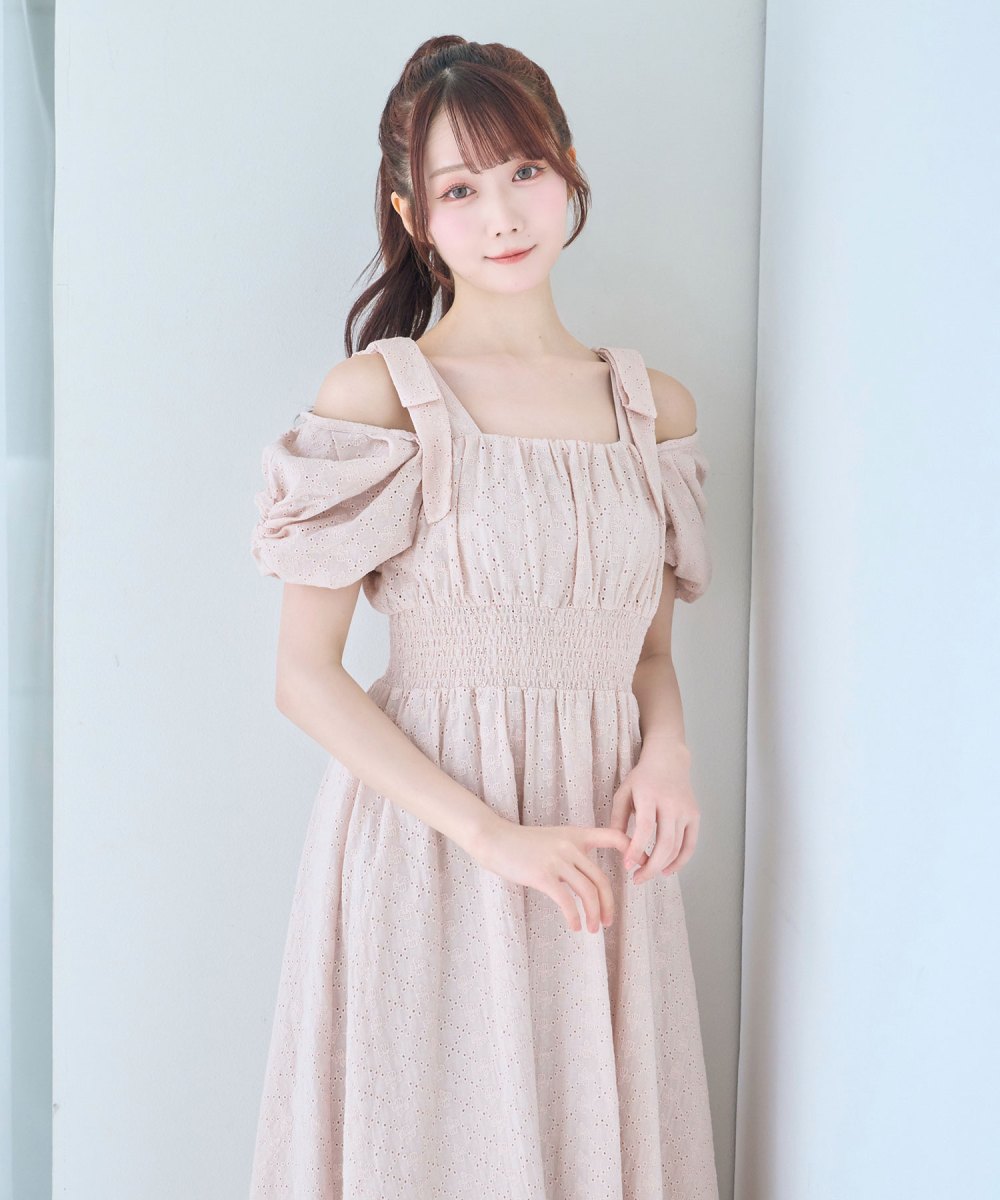 cotton lace ribbon dress