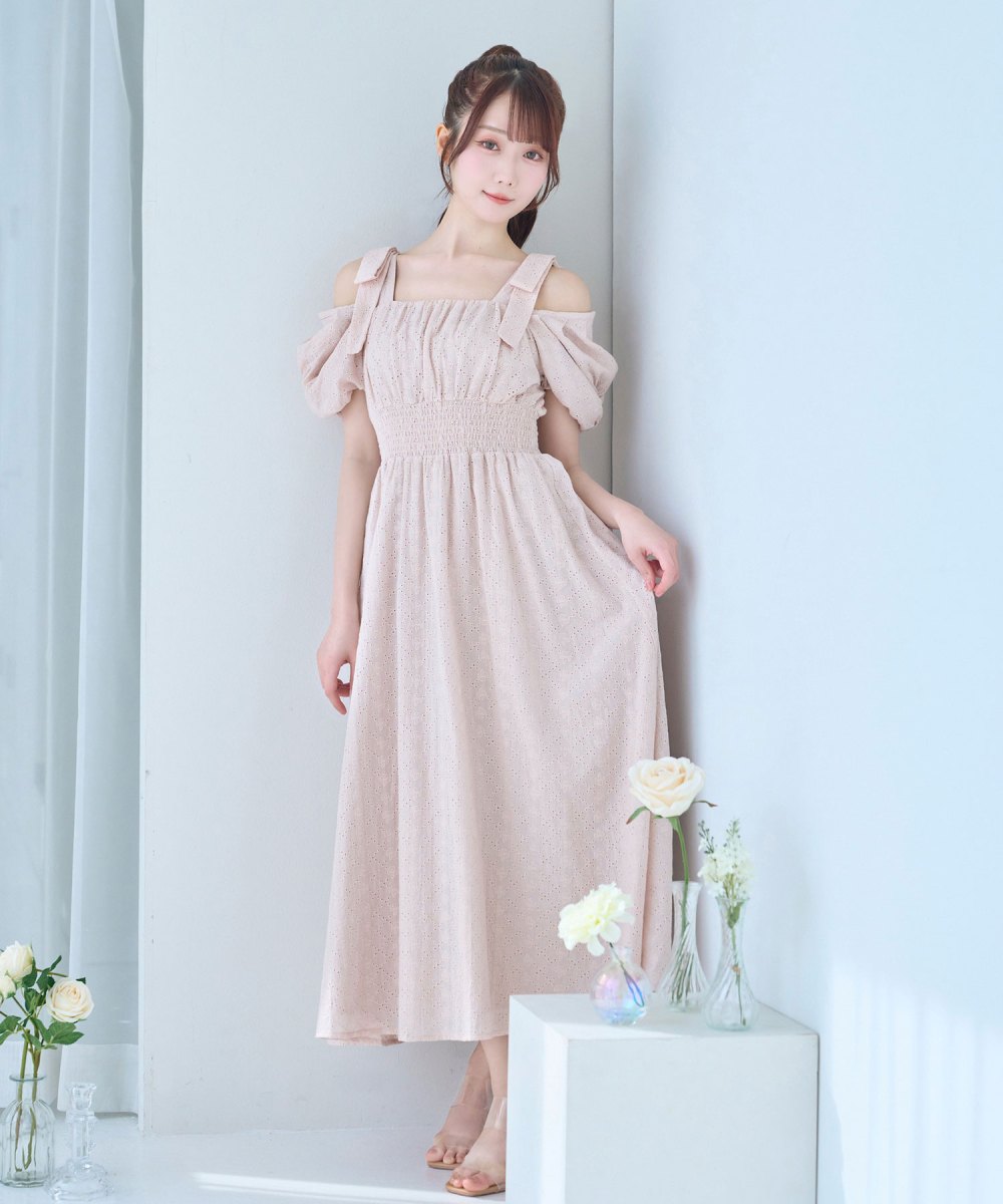 cotton lace ribbon dress