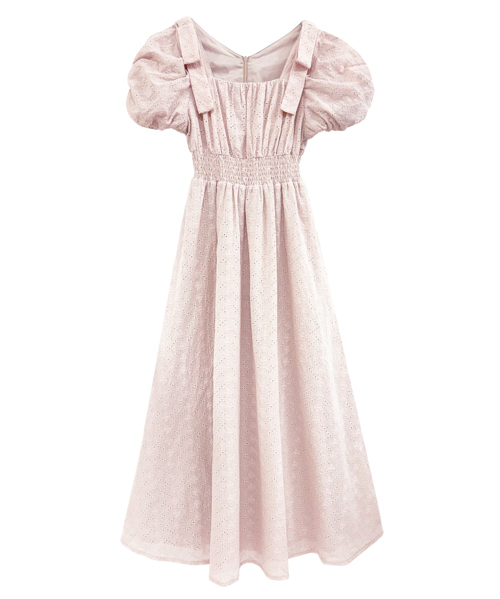cotton lace ribbon dress