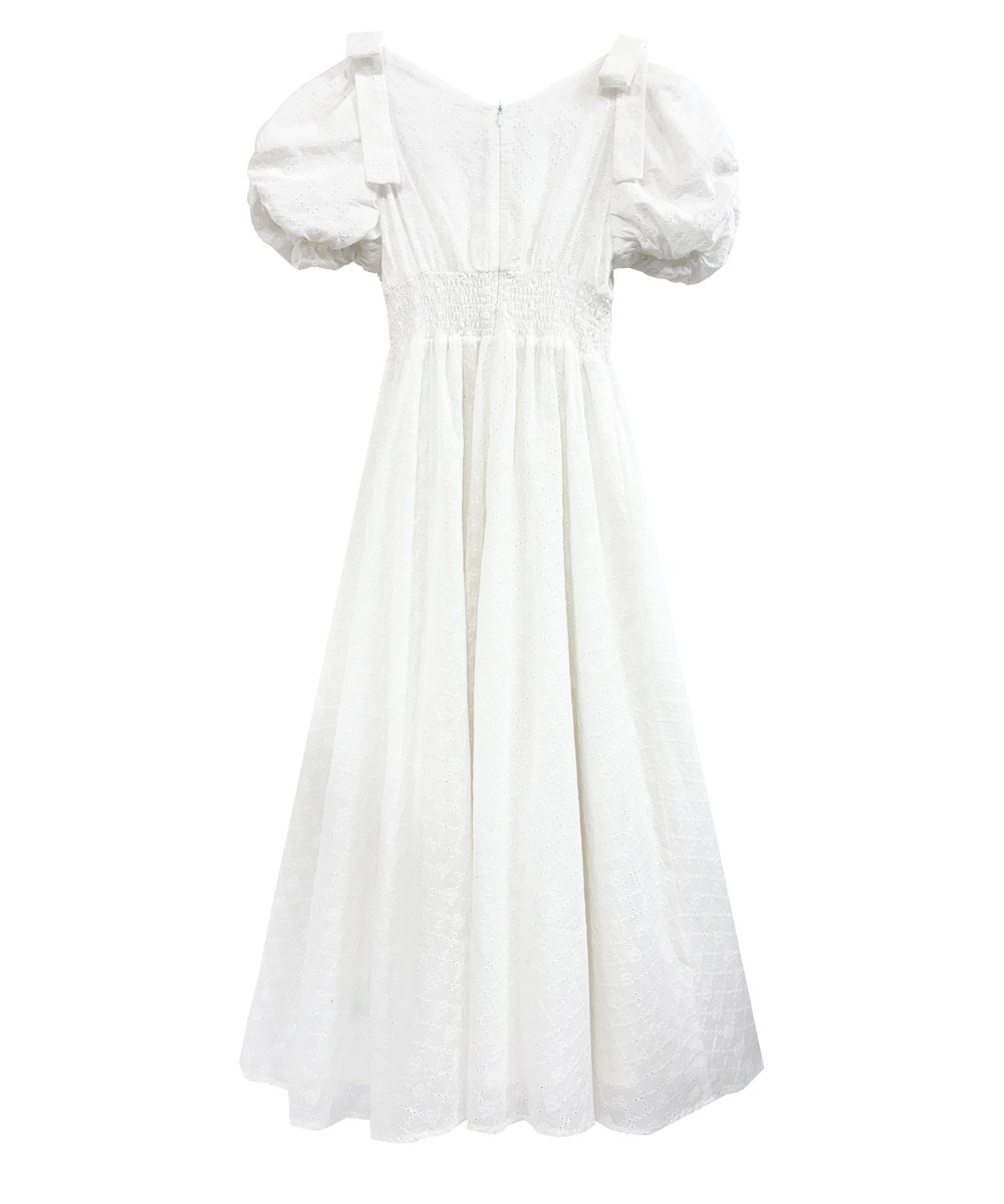 cotton lace ribbon dress