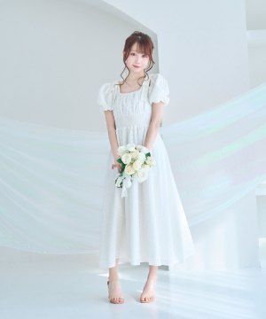cotton lace ribbon dress