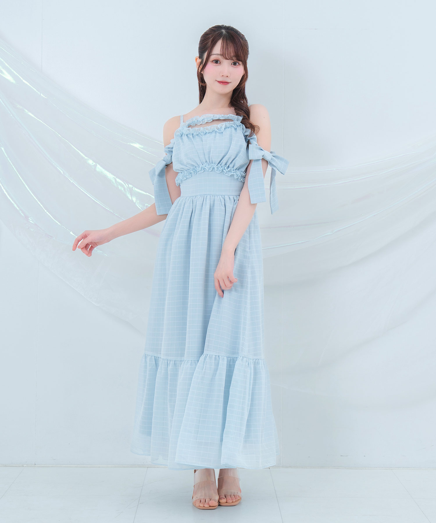 安価 ワタナベ plaid sheer ribbon APARTMENT BUNNY – o/p cami ワンピース