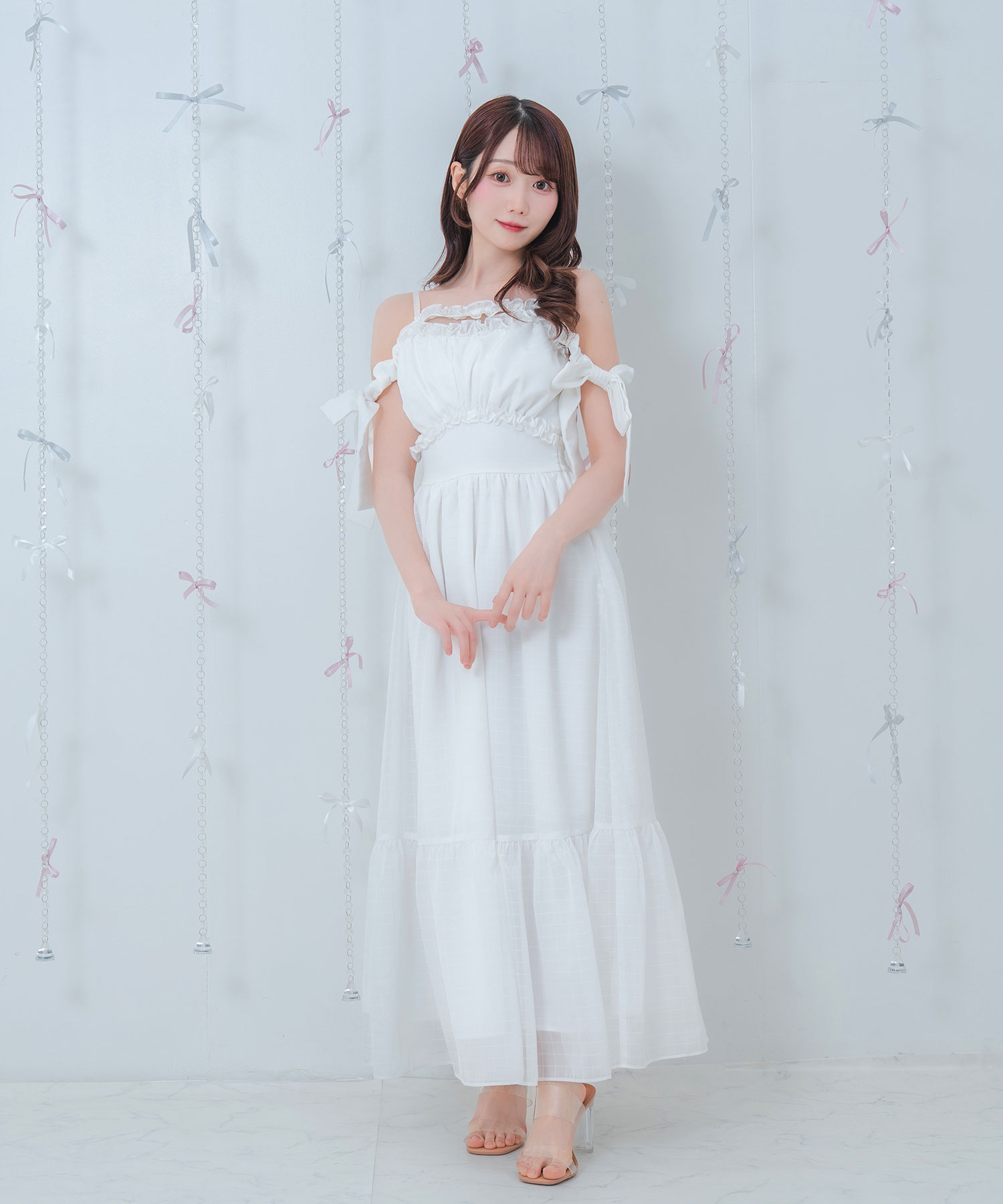 ワンピース RoseMuse ribbon knit&cami o/p set ivory ribbon knit&kami o/p set【white】 – BUNNY APARTMENT