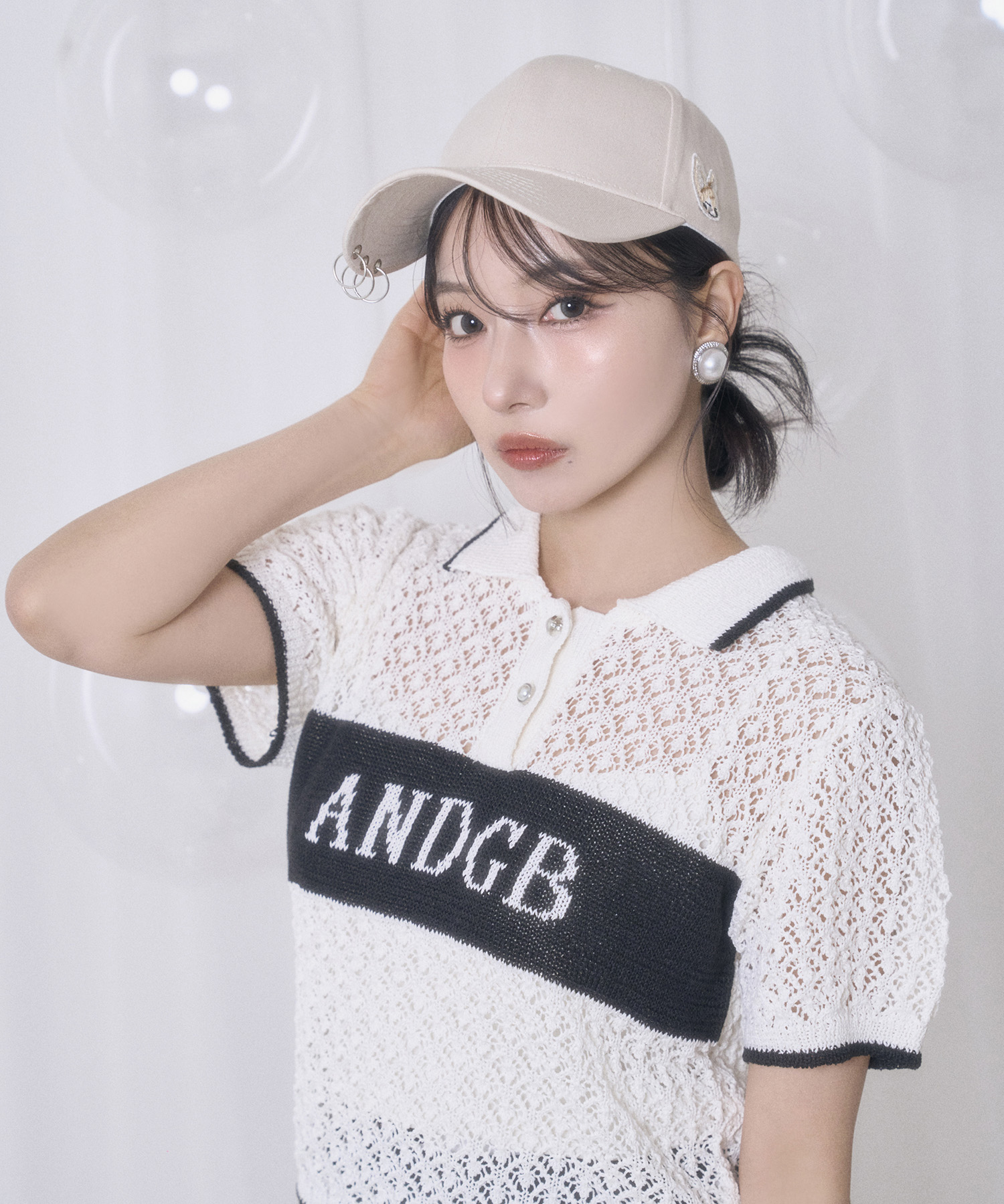 UNISEX フェネックワッペンピアスキャップ