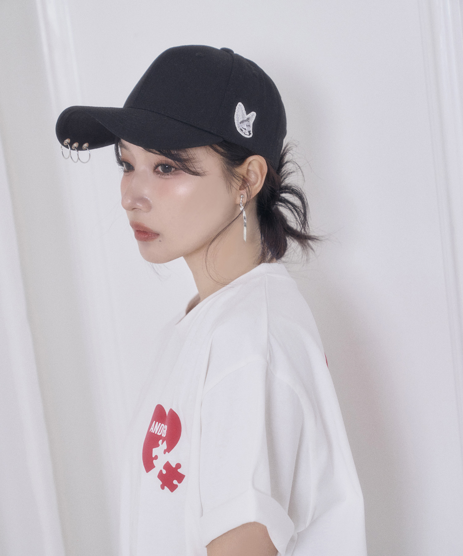 UNISEX フェネックワッペンピアスキャップ