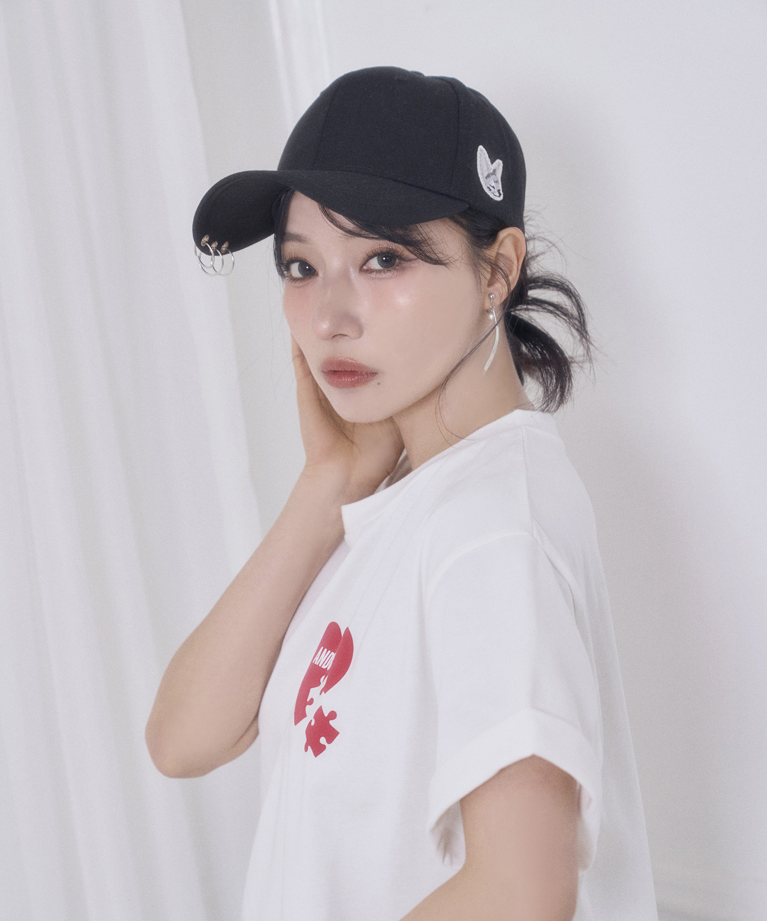 UNISEX フェネックワッペンピアスキャップ