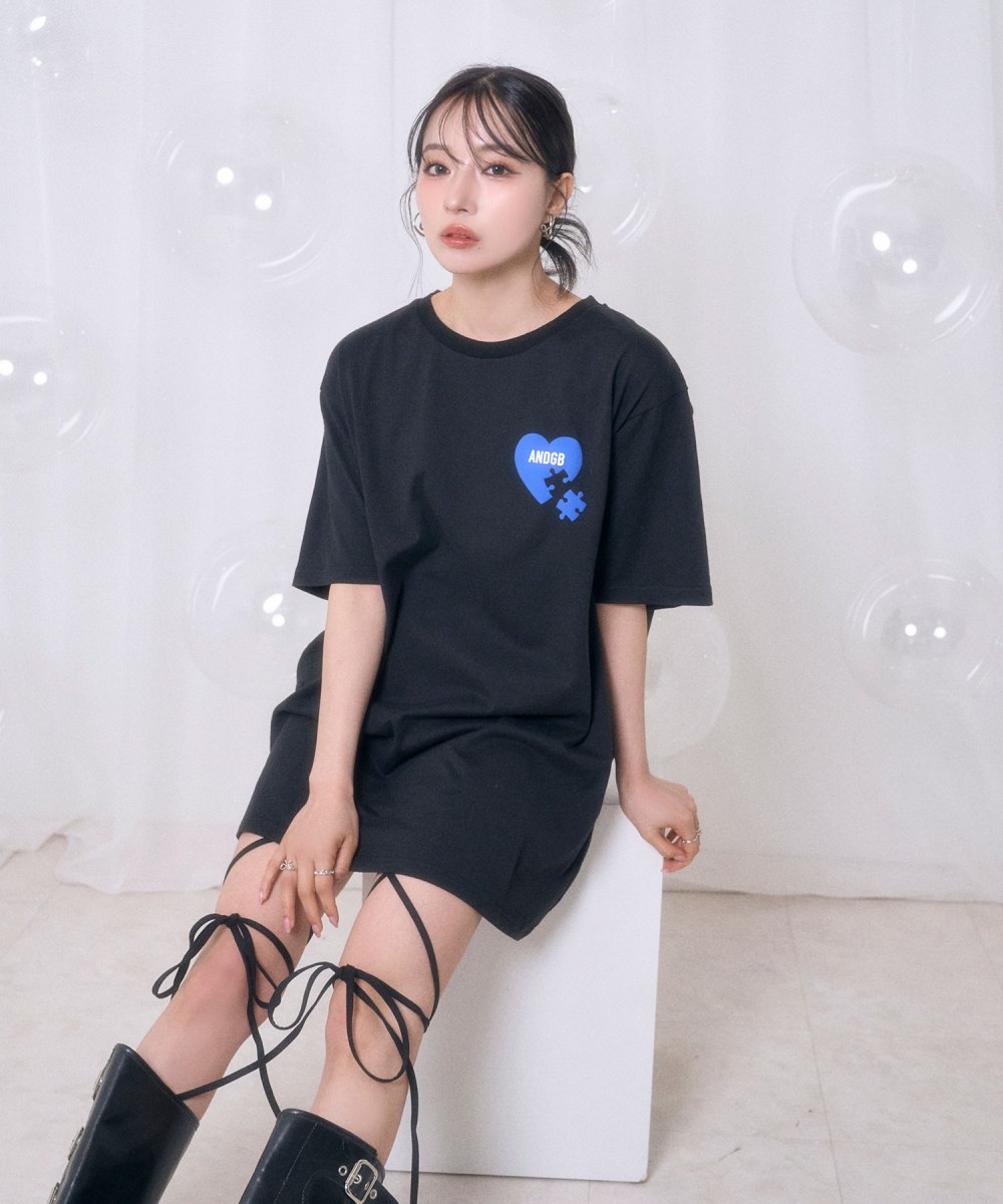UNISEX ハートプリントT