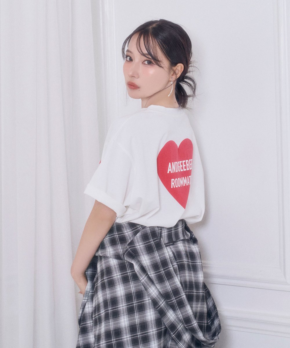 UNISEX ハートプリントT