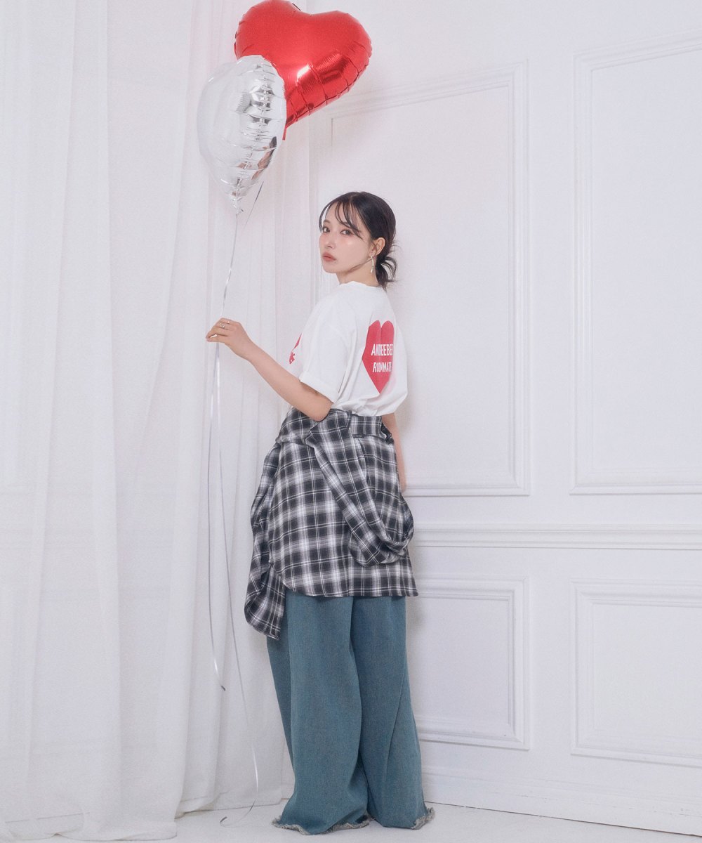 UNISEX ハートプリントT