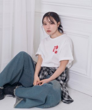 UNISEX ハートプリントT