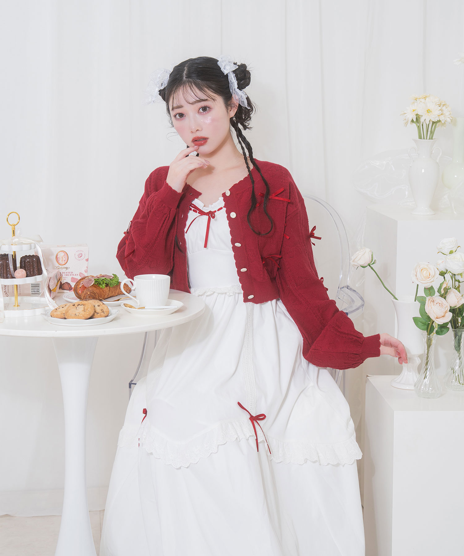 ❤【送料込】ハニーミーハニー☆サイドリボンティアードワンピース