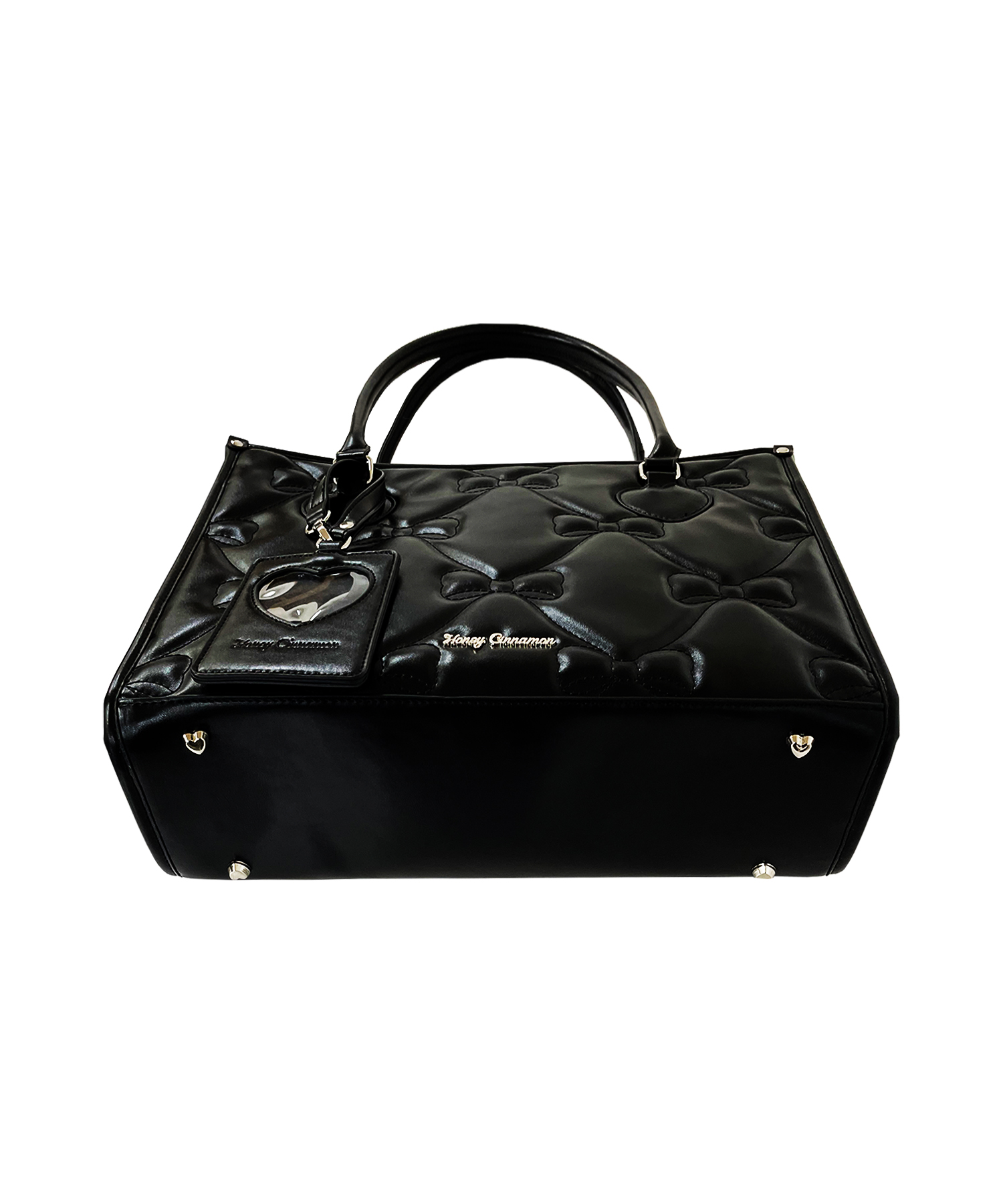 定期入れ付きキルティングトート