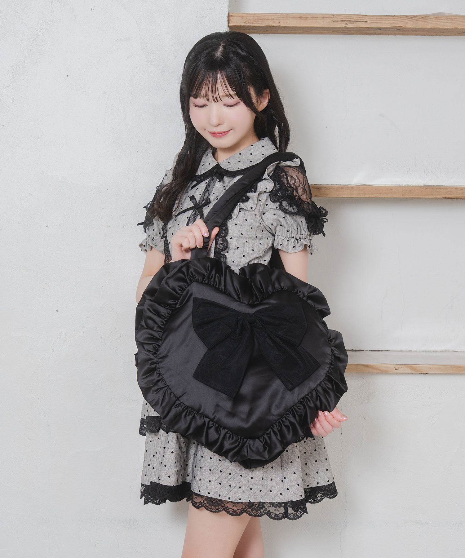 ビッグリボンハートトートバッグ