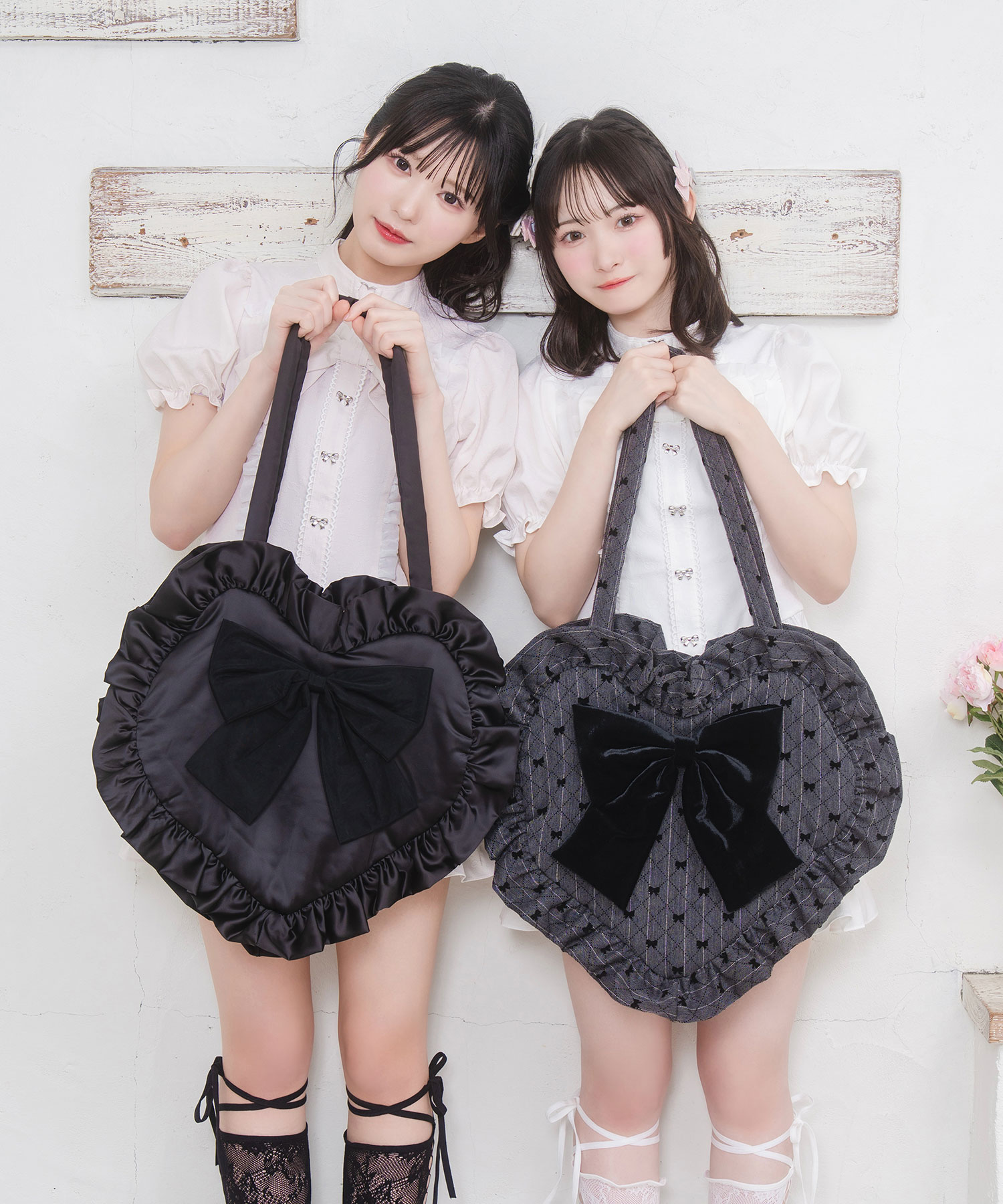 ビッグリボンハートトートバッグ