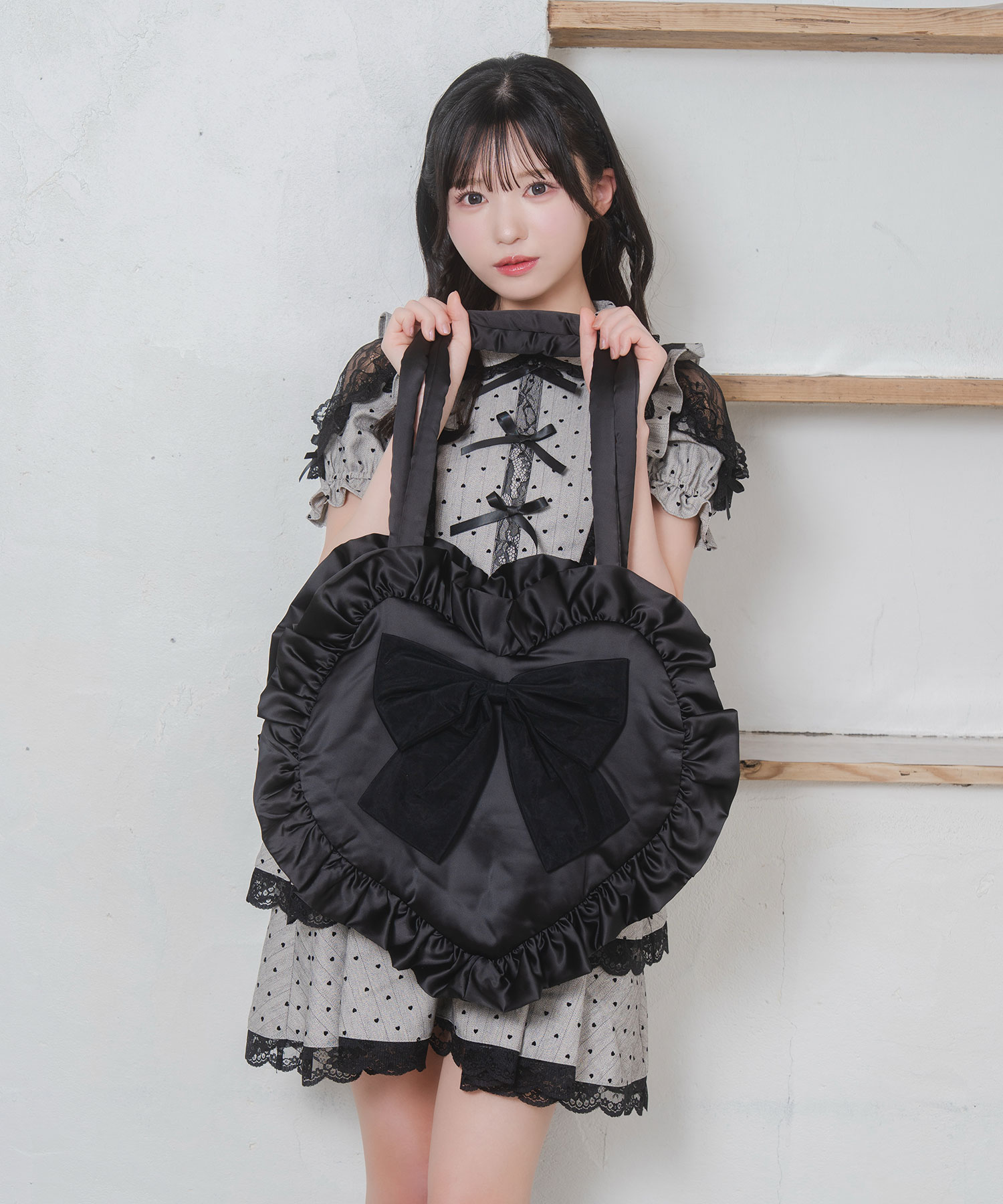 ビッグリボンハートトートバッグ