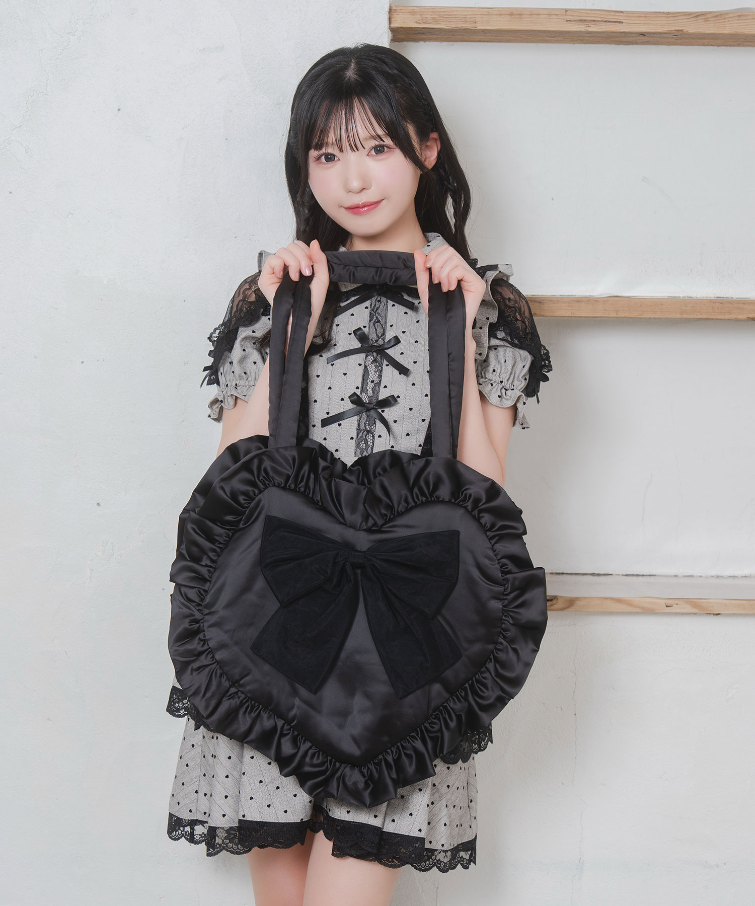 ビッグリボンハートトートバッグ