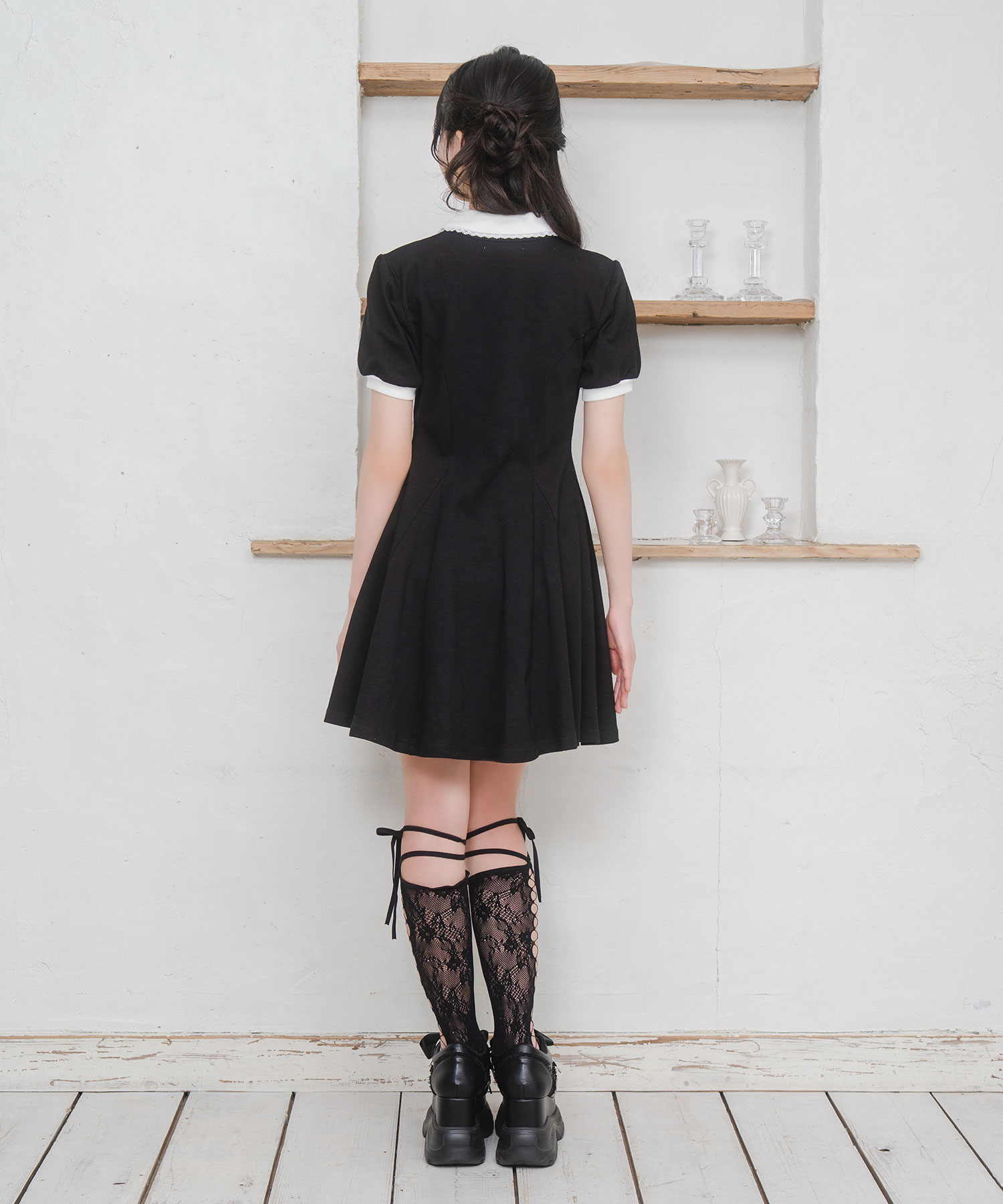 ロゴチャームAラインポロワンピース