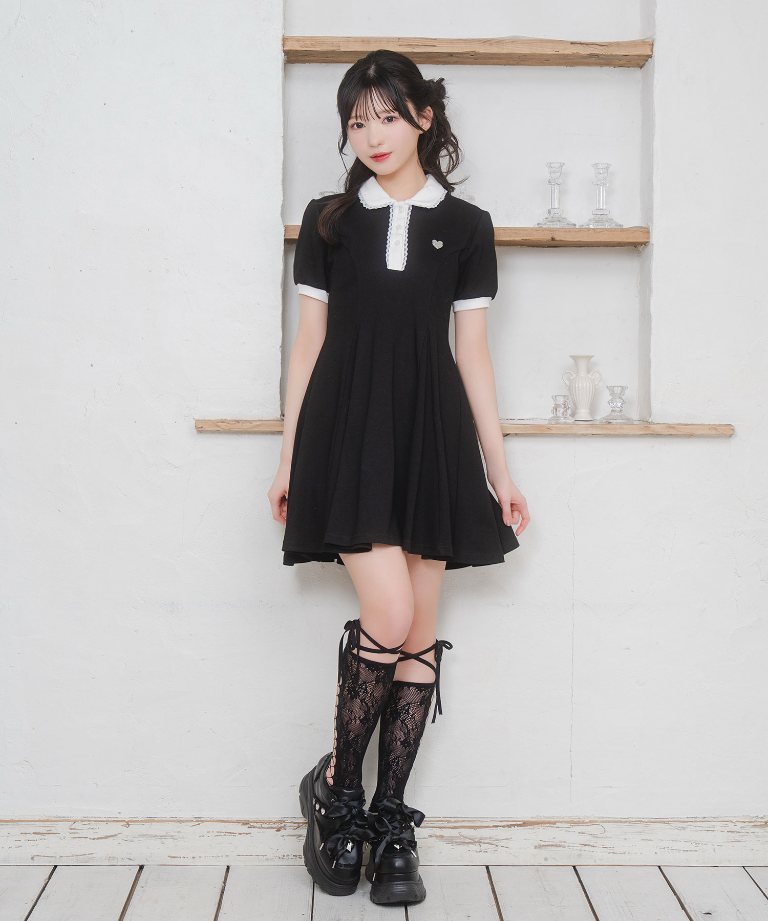 ロゴチャームAラインポロワンピース – BUNNY APARTMENT