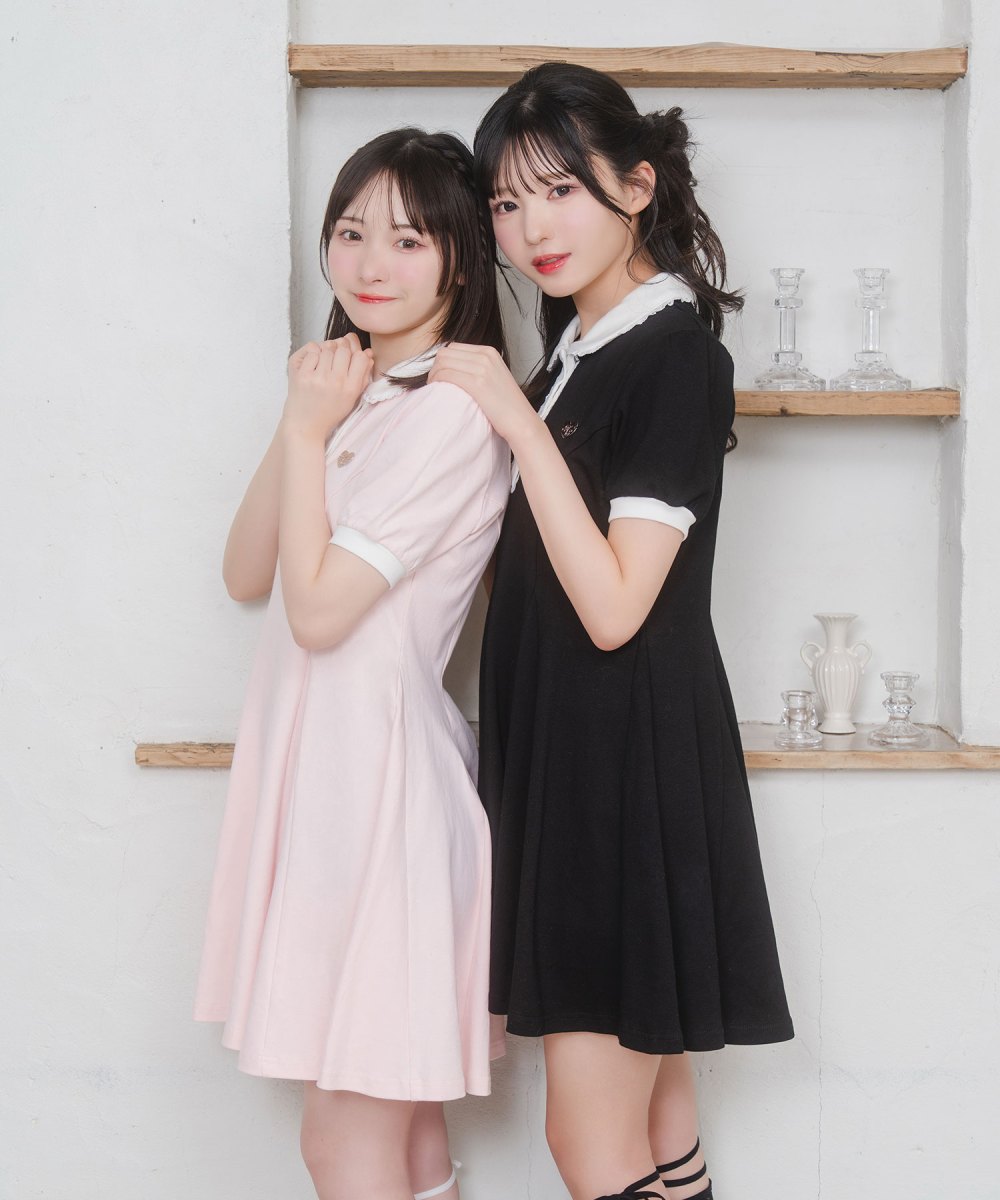 ロゴチャームAラインポロワンピース