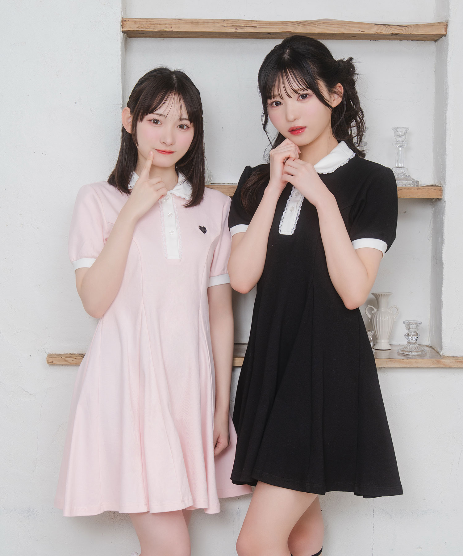 ロゴチャームAラインポロワンピース