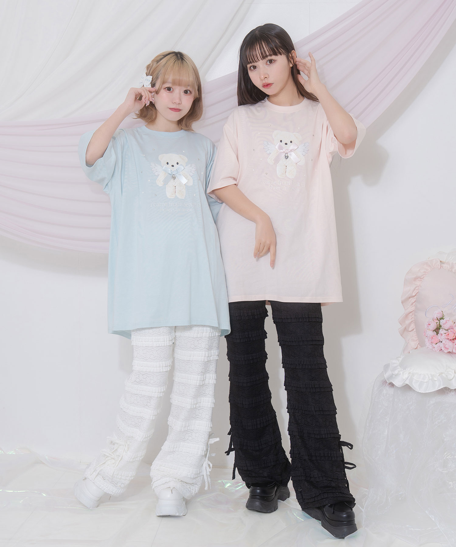 AngelシナモンビジューTシャツ