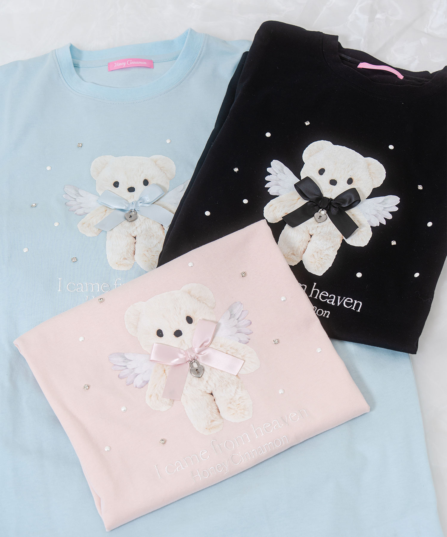 AngelシナモンビジューTシャツ