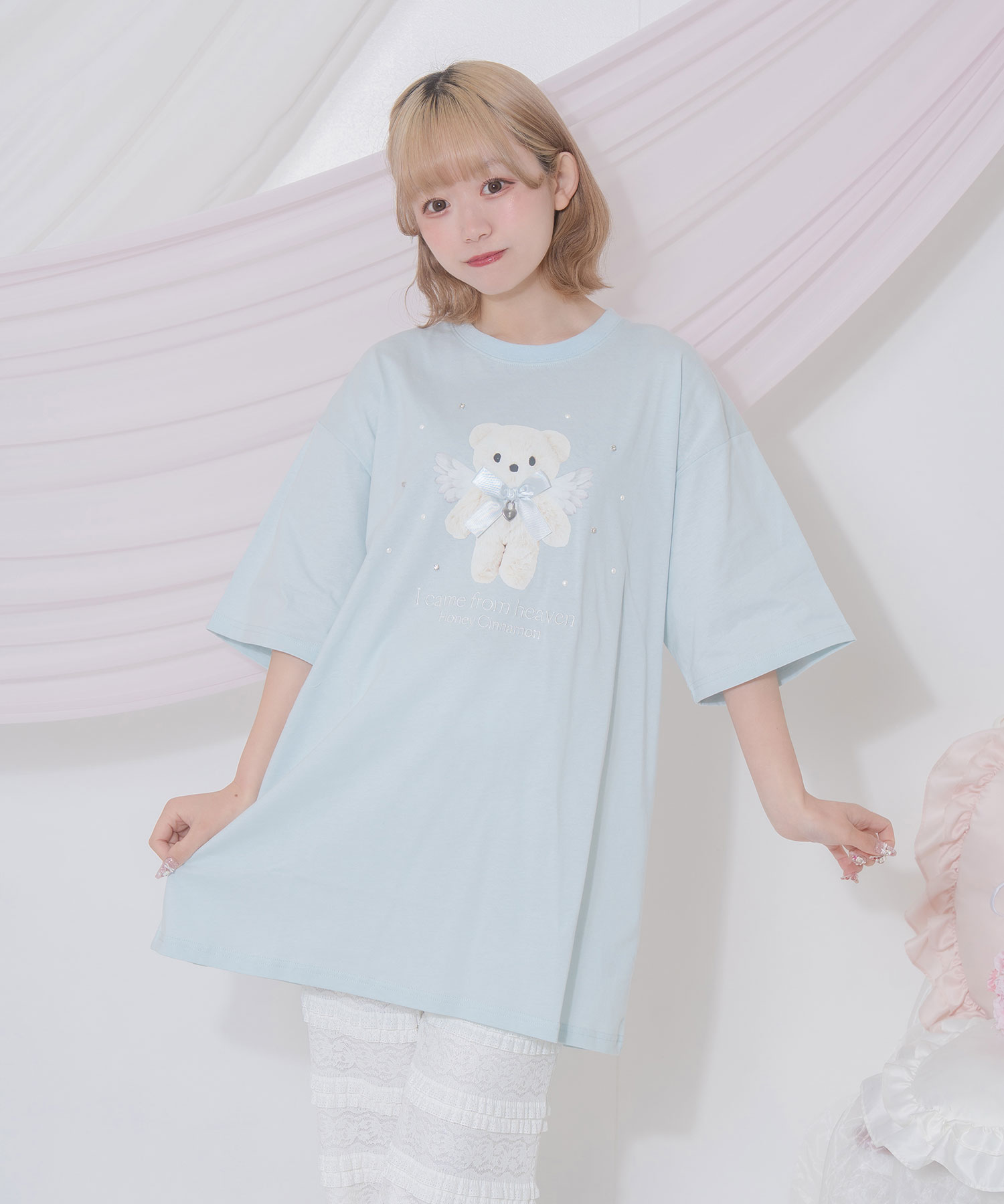 AngelシナモンビジューTシャツ