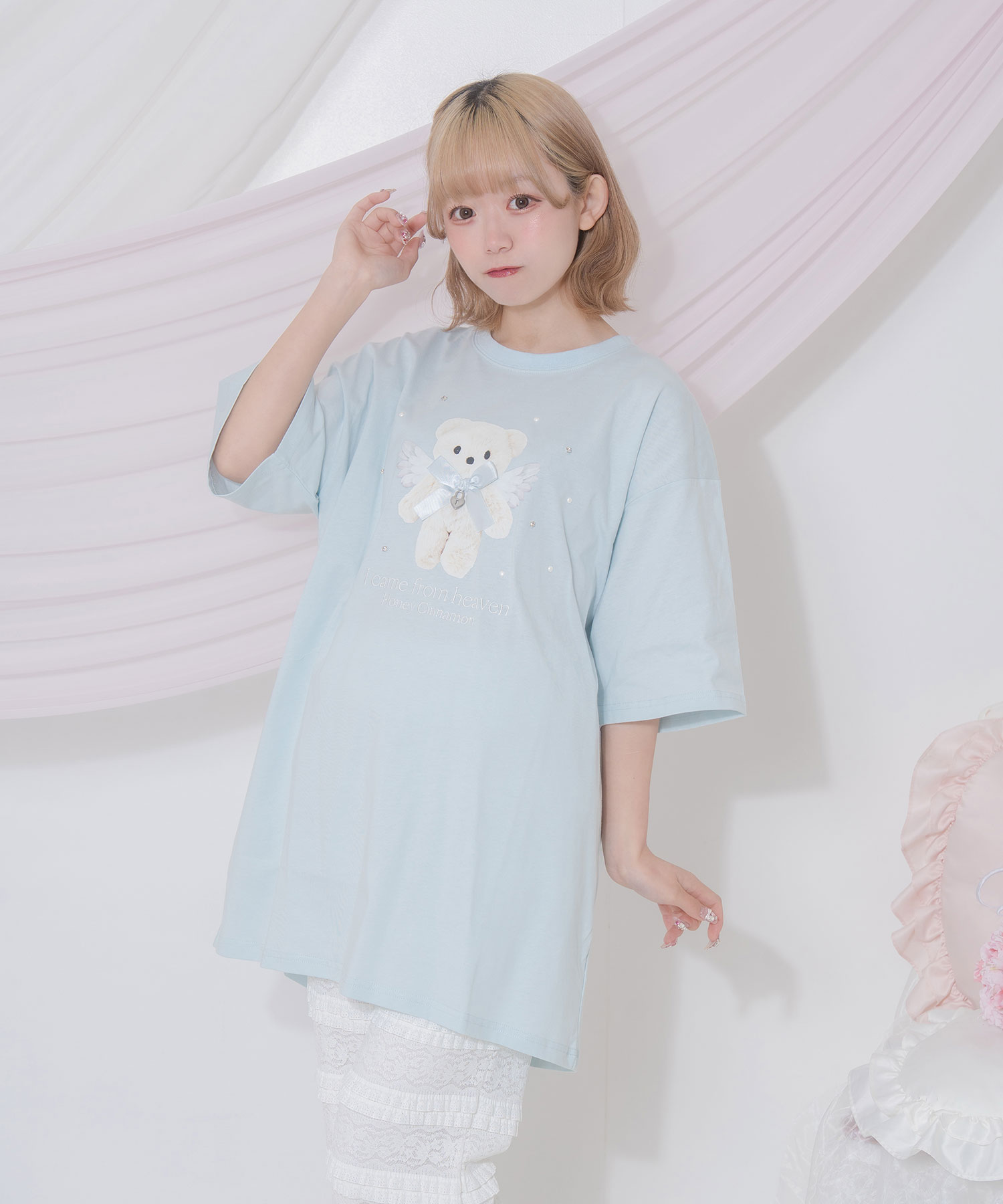 AngelシナモンビジューTシャツ