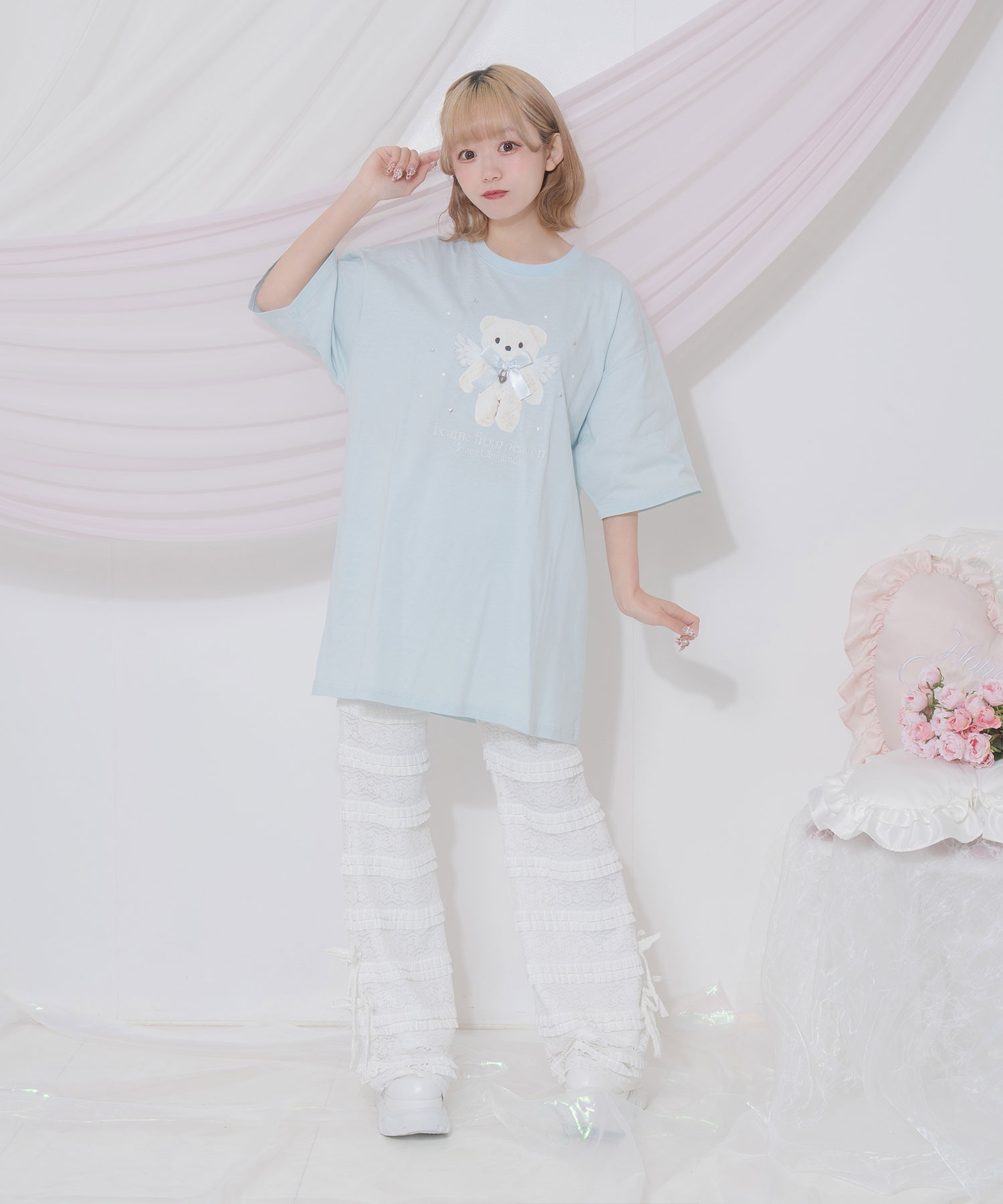 AngelシナモンビジューTシャツ