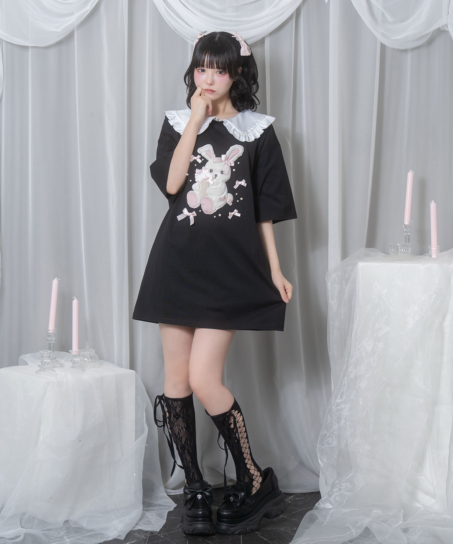 アイスリボンハニーちゃん襟付きTシャツ – BUNNY APARTMENT