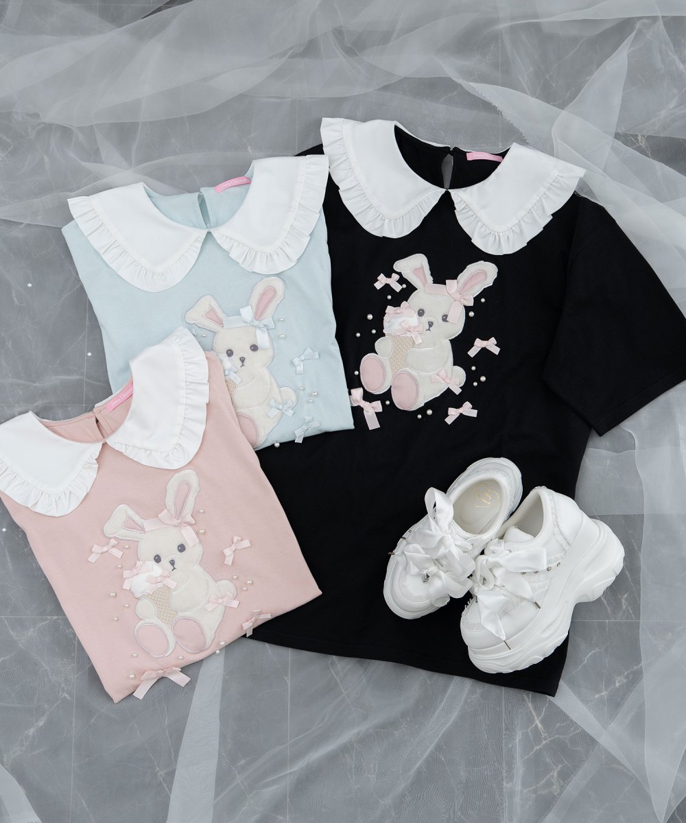 アイスリボンハニーちゃん襟付きTシャツ