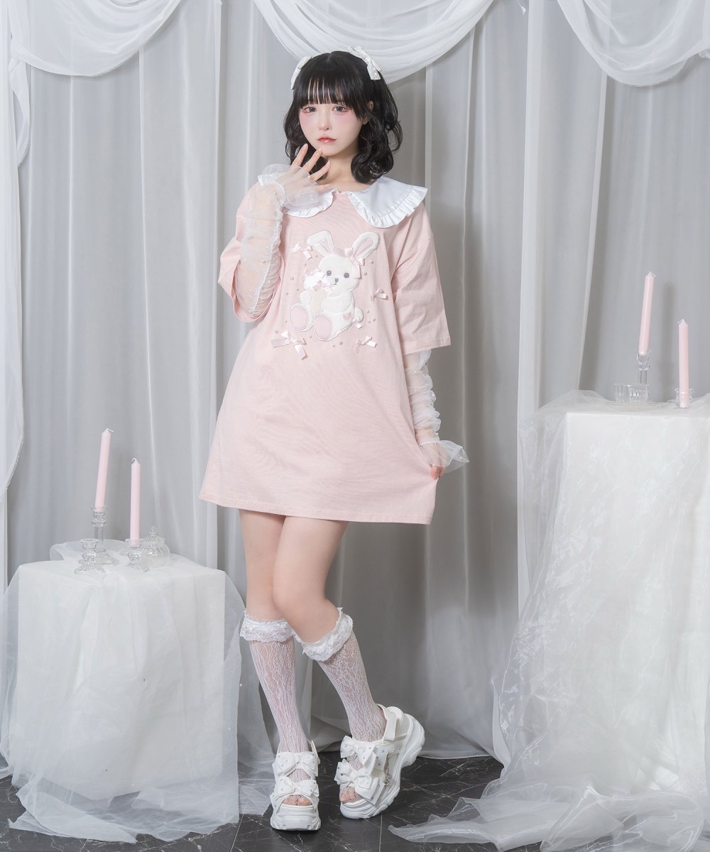 アイスリボンハニーちゃん襟付きTシャツ