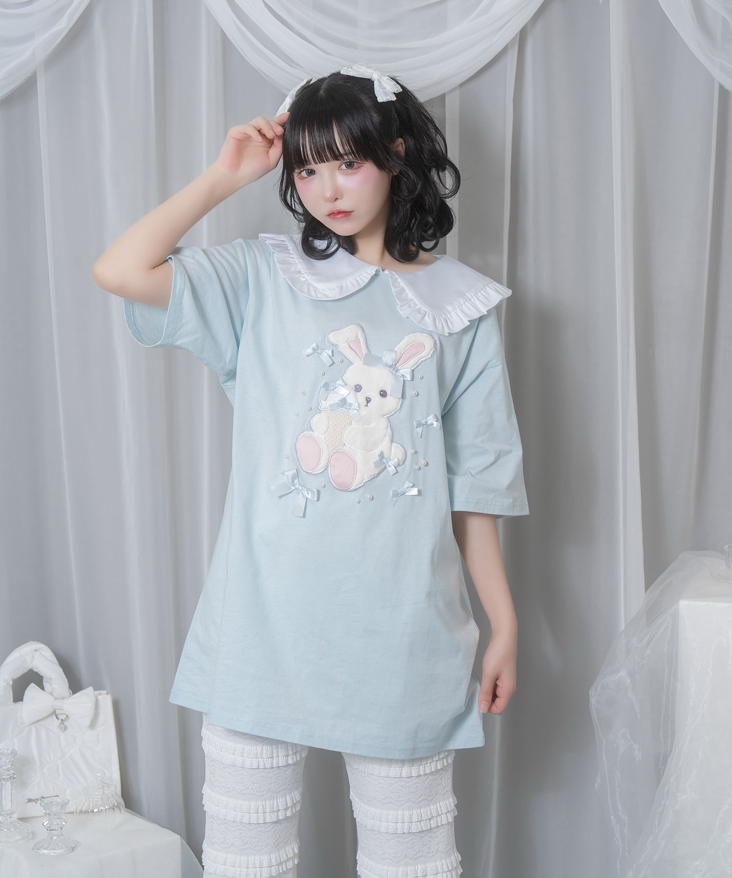 アイスリボンハニーちゃん襟付きTシャツ – BUNNY APARTMENT