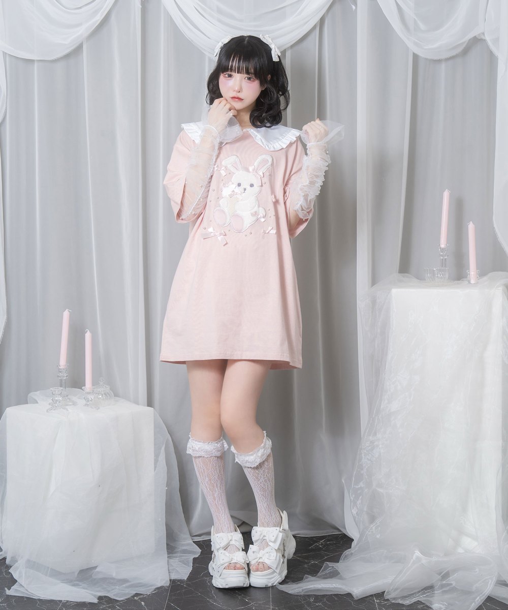 アイスリボンハニーちゃん襟付きTシャツ