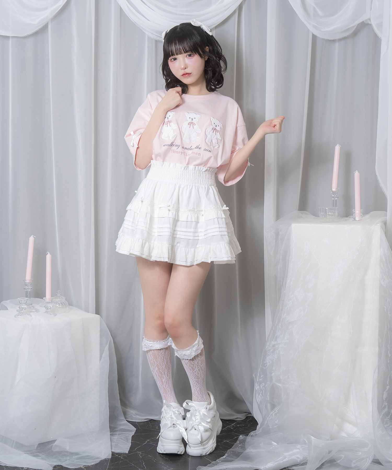 Honey Bear アップリケTシャツ