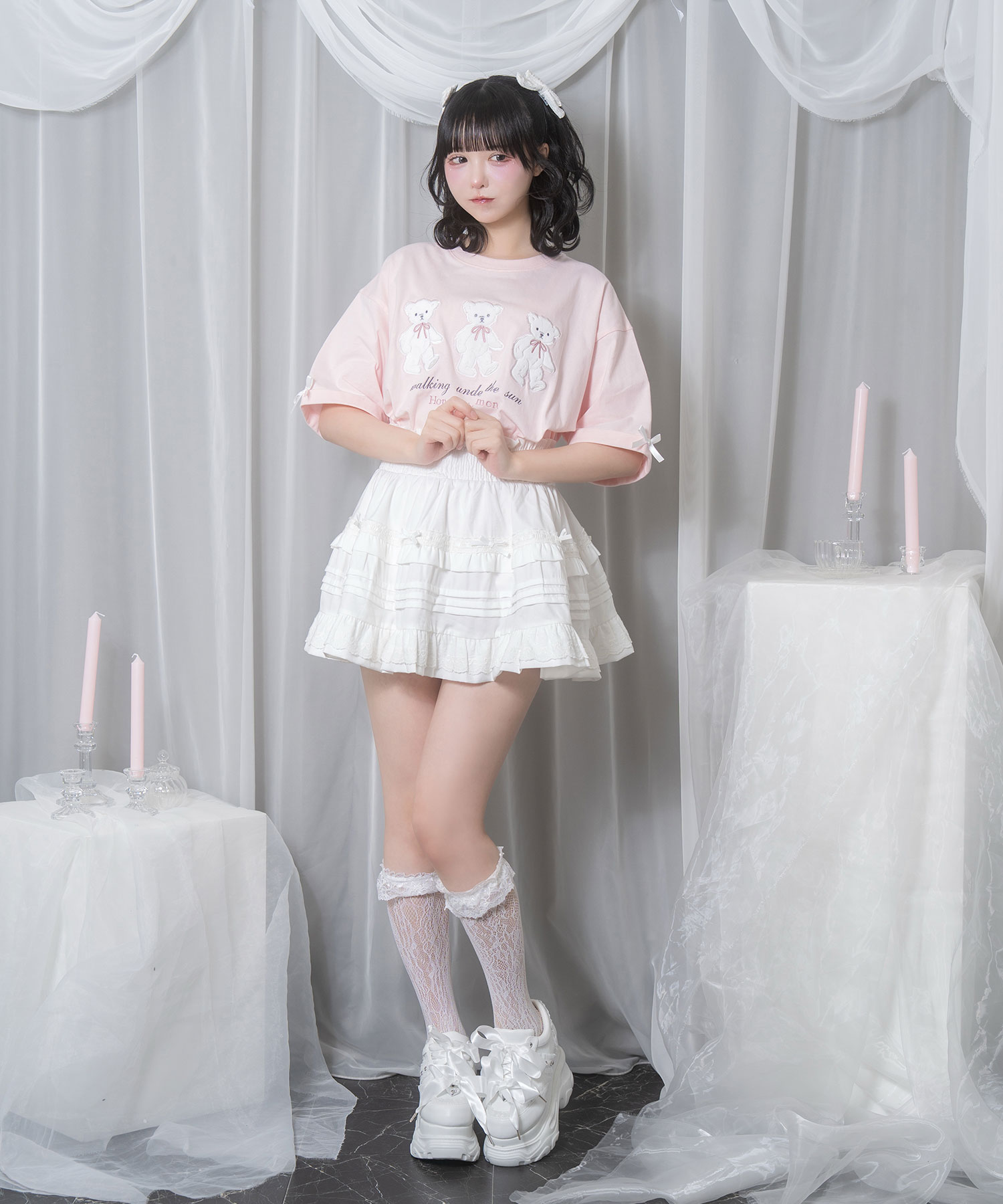 Honey Bear アップリケTシャツ