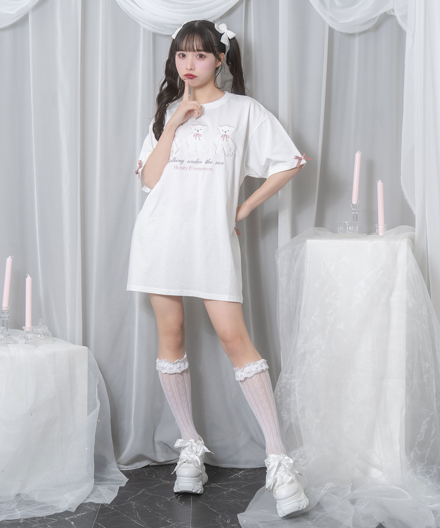 Honey Bear アップリケTシャツ