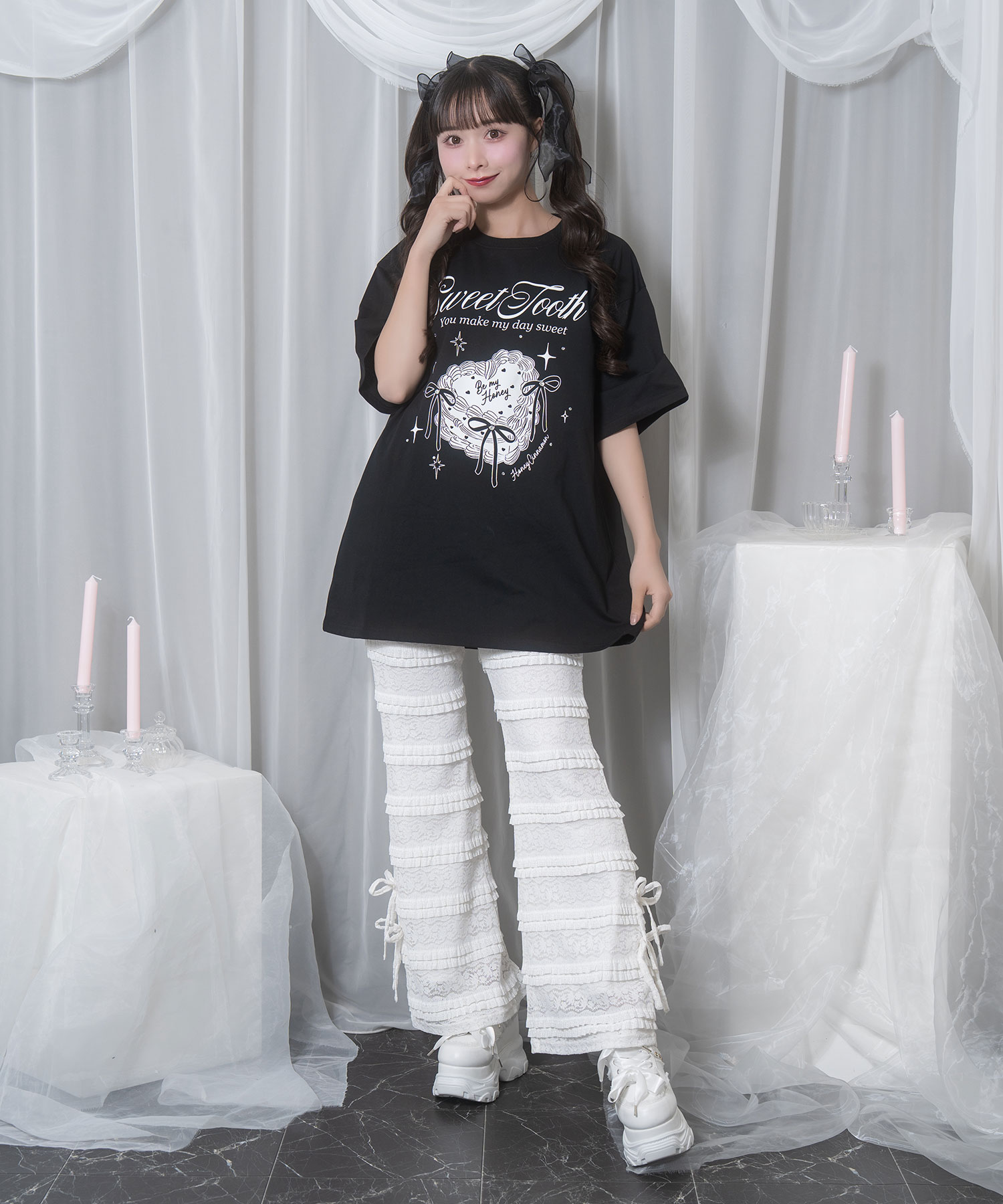 nknit crochet big T-shirt Heart ハート　【美品】 nknit crochet big T-shirt Heart ハート 【美品】 中古・古着