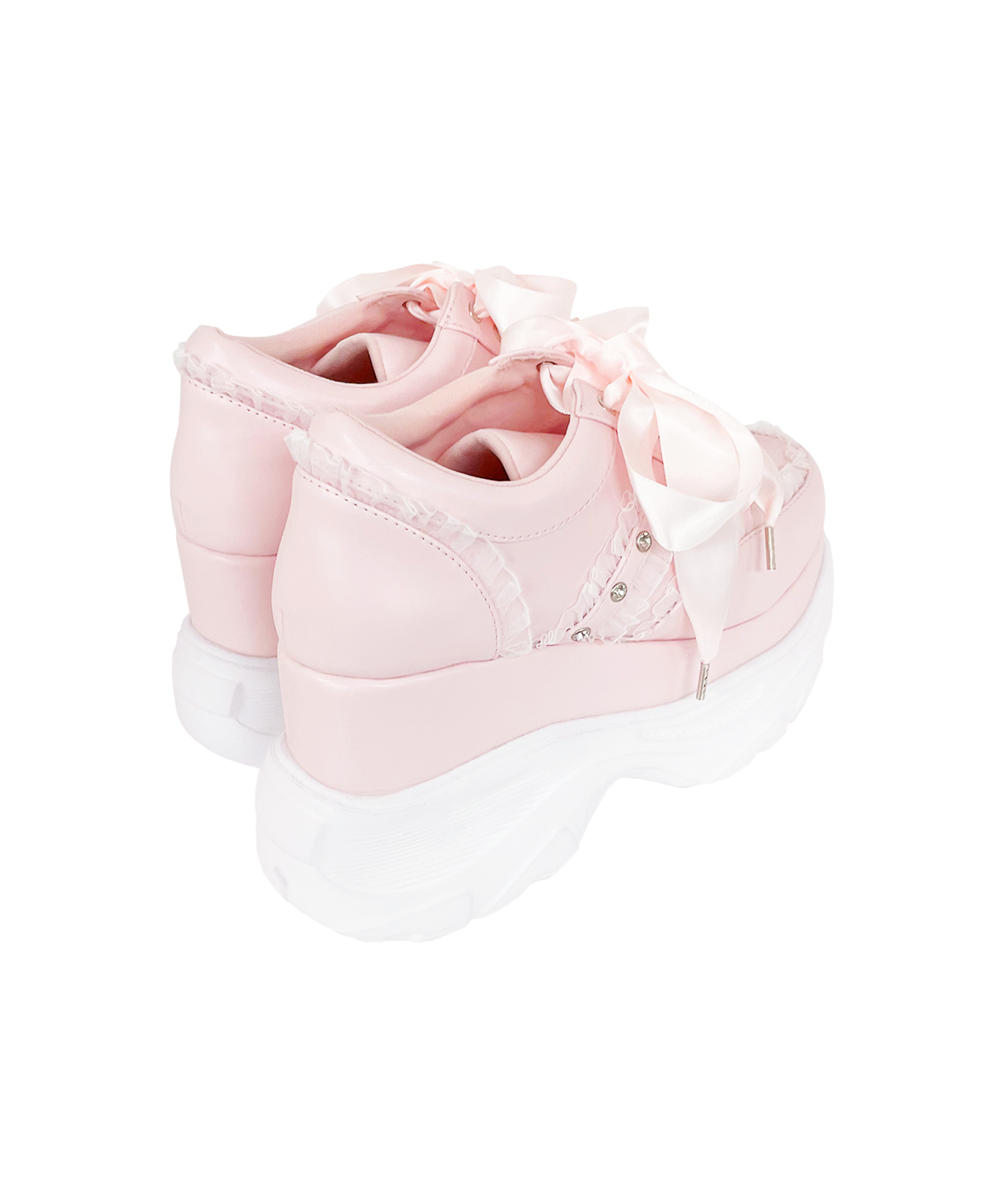 ダブルリボン厚底スニーカー