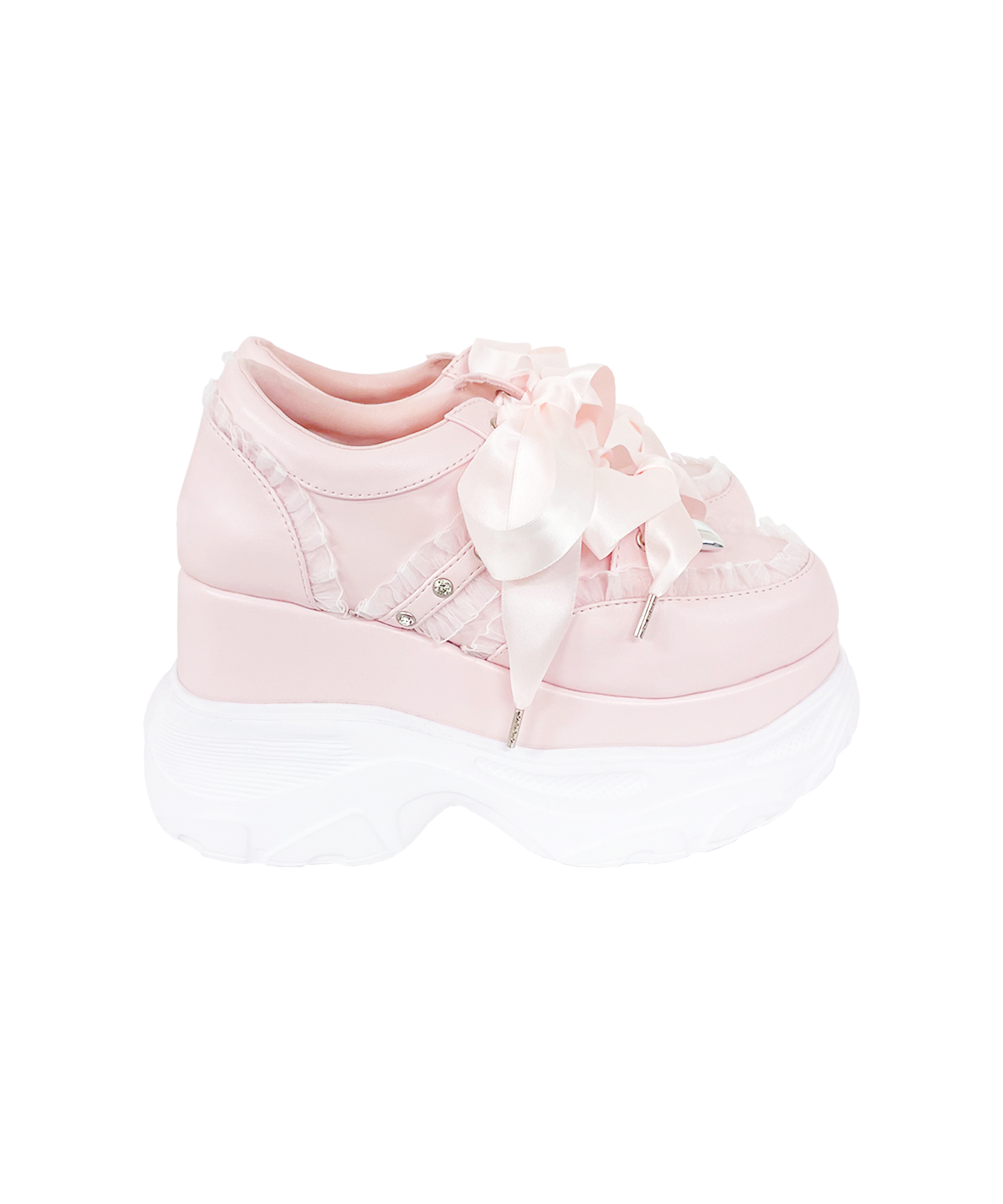 ダブルリボン厚底スニーカー