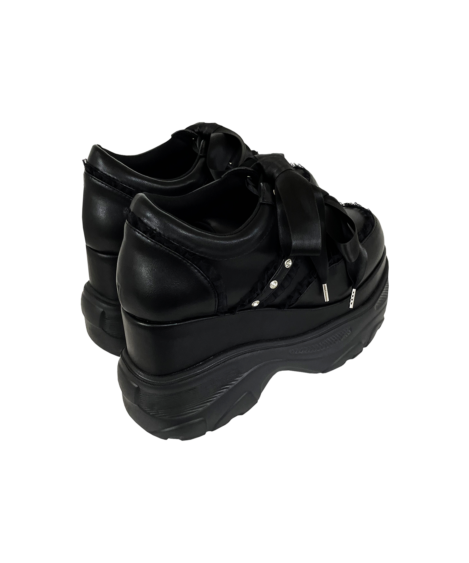 ダブルリボン厚底スニーカー