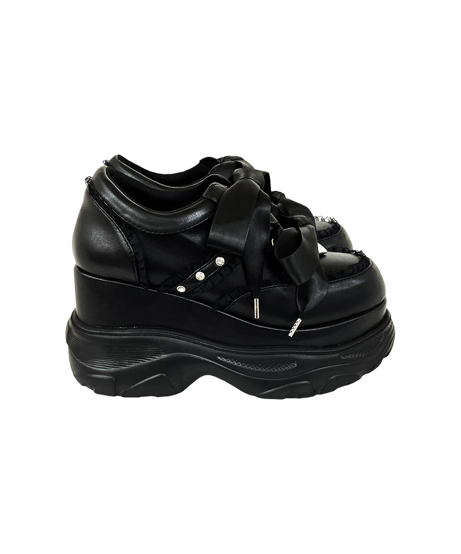 ダブルリボン厚底スニーカー