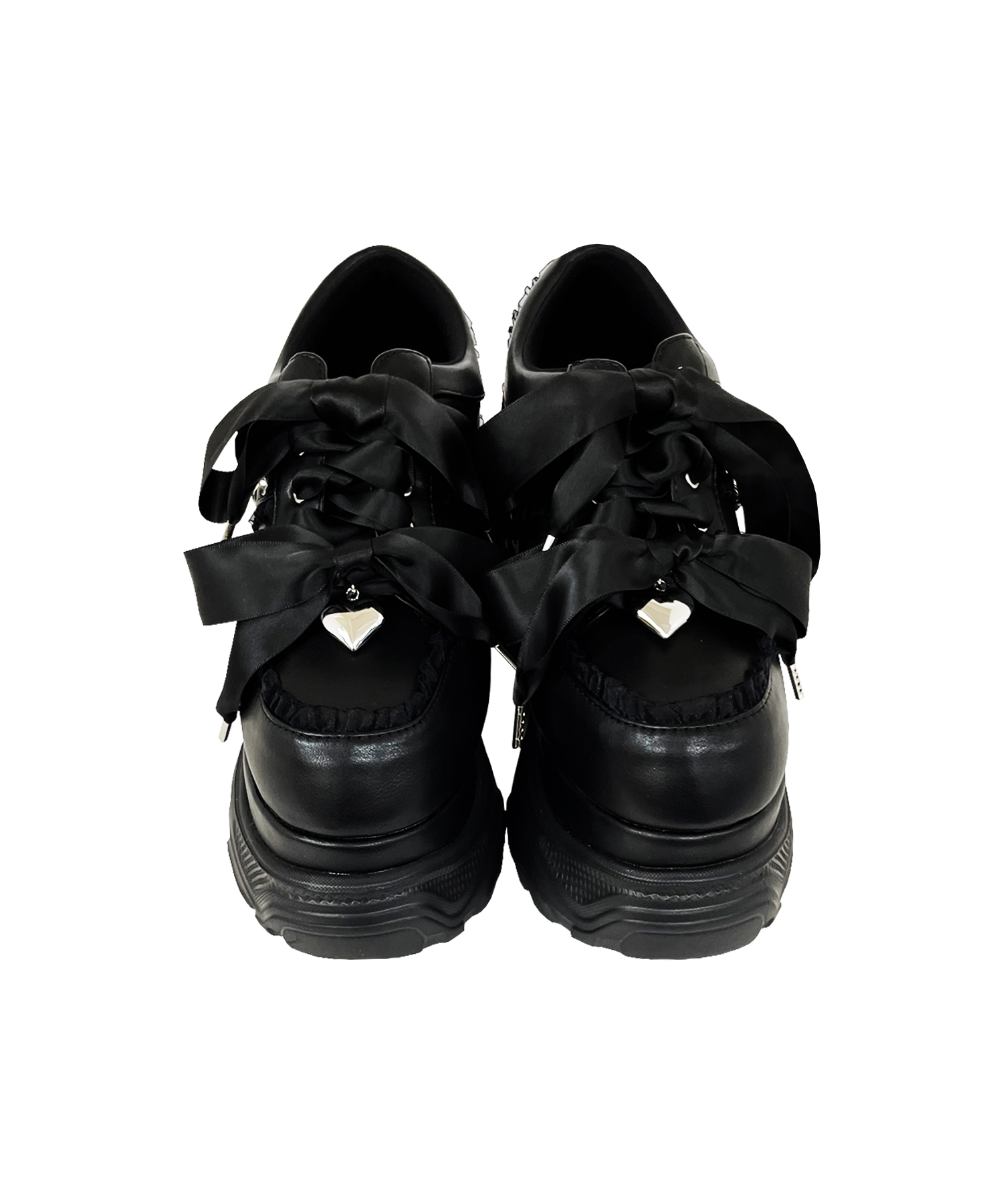 ダブルリボン厚底スニーカー