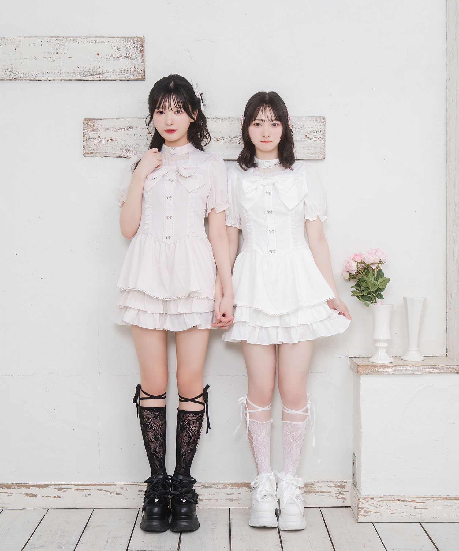 ハートチョーカーリボンフリルセットアップ