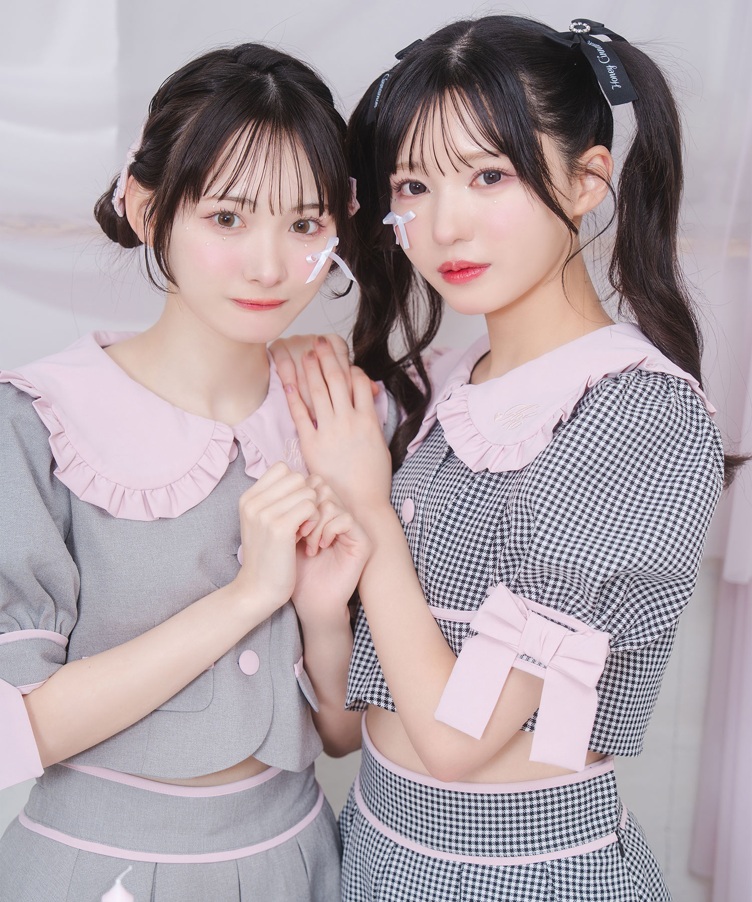 袖リボン配色セットアップ