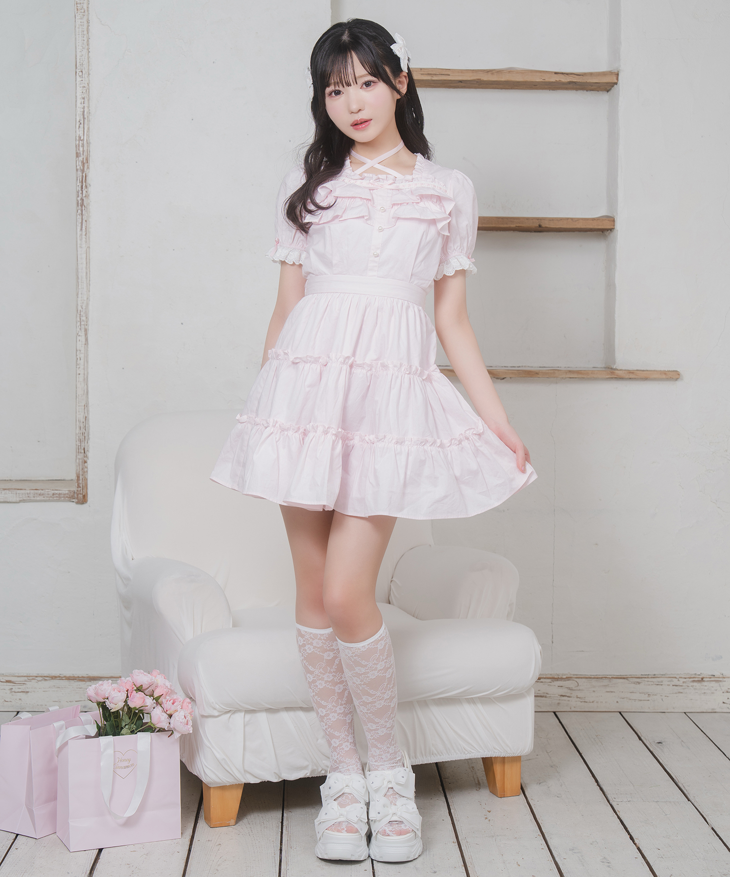 ティアードフリルコットンワンピース – BUNNY APARTMENT