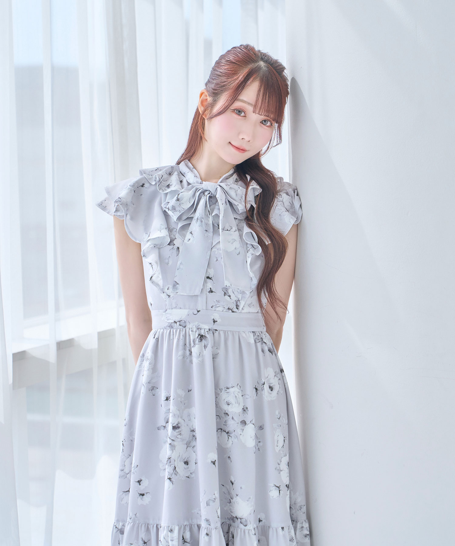 rose print flare dress – BUNNY APARTMENT