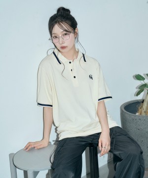 UNISEX ポロラインT