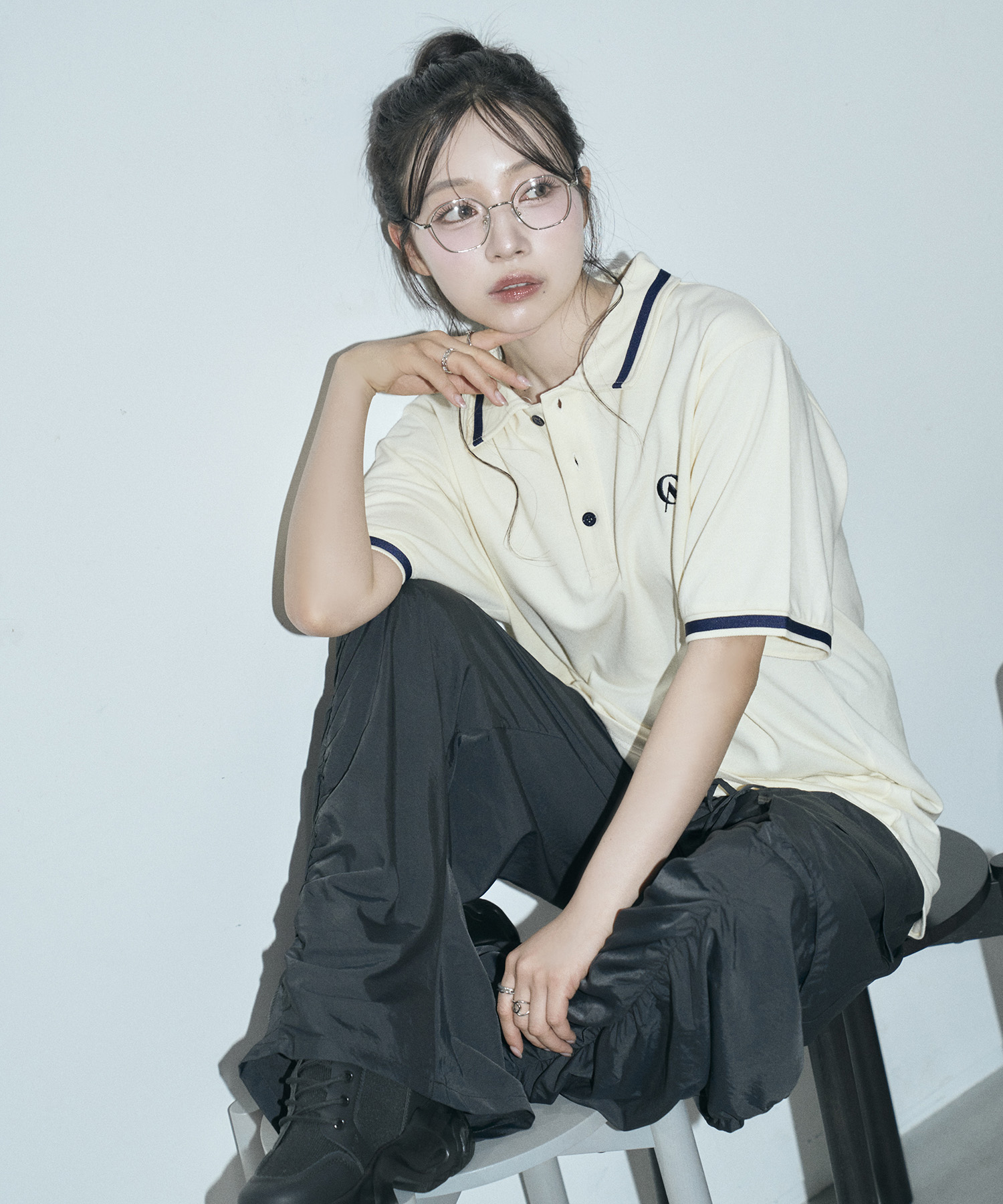 UNISEX ポロラインT